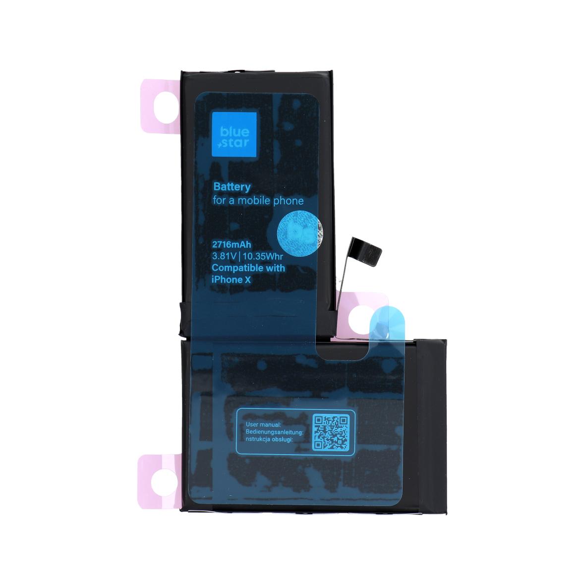 Bateria do iPhone X 2716 mAh Blue Star HQ