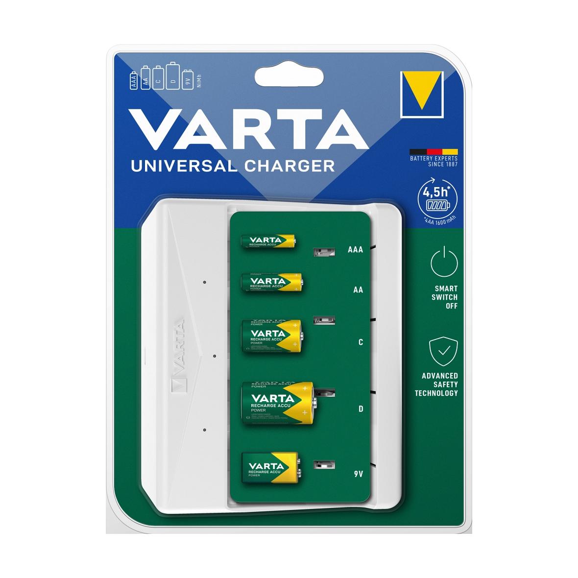 VARTA ładowarka UNIVERSAL CHARGER 57658 9V, R14, R20 (bez akumulatorów)