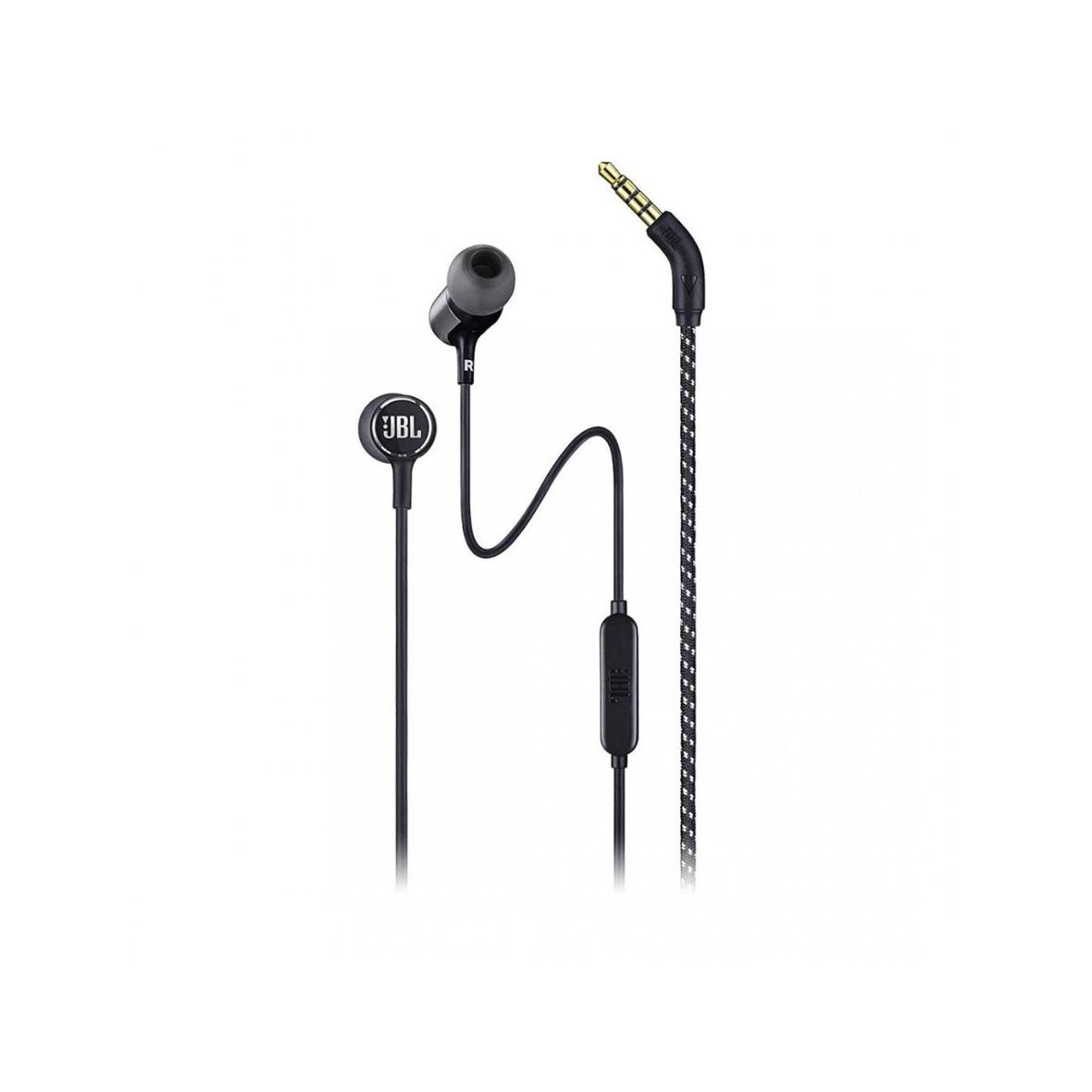 Słuchawki przewodowe douszne Jack 3,5 mm z mikrofonem JBL T50HI 360 czarne