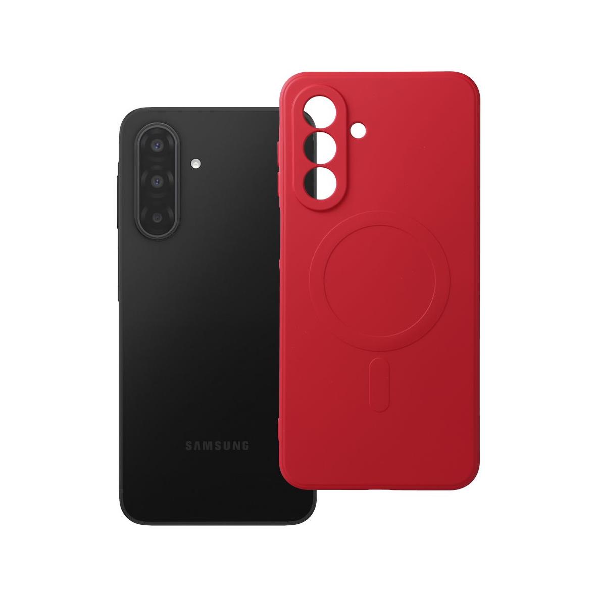 Futerał do Samsung A17 Silicone Mag Cover zgodny z MagSafe czerwony