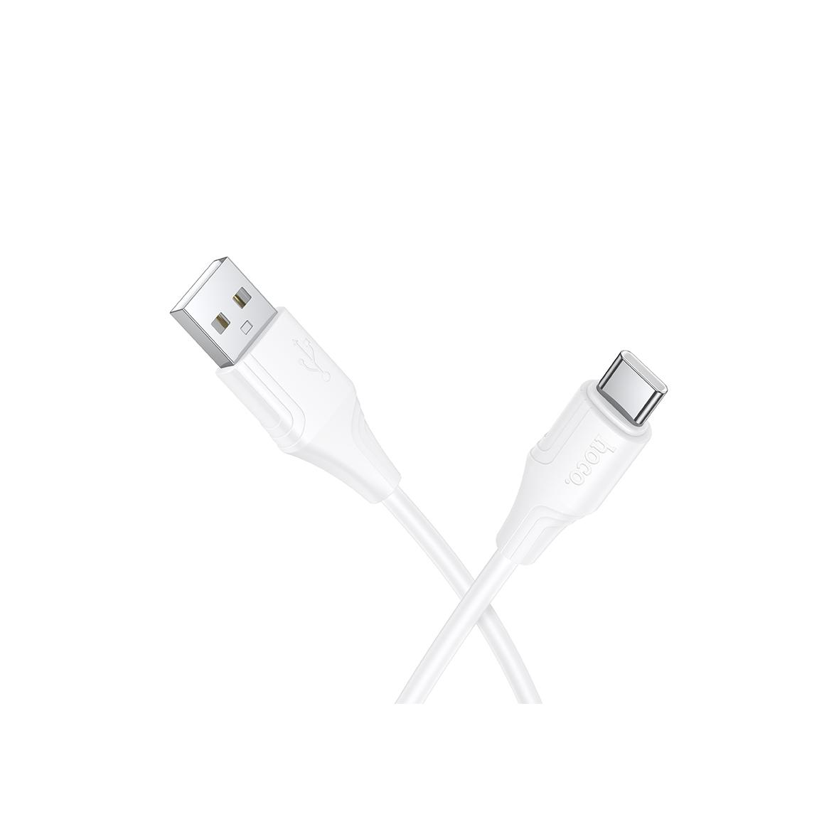 Kabel USB A do USB C Hoco 3A silikonowy 1 m X124 biały