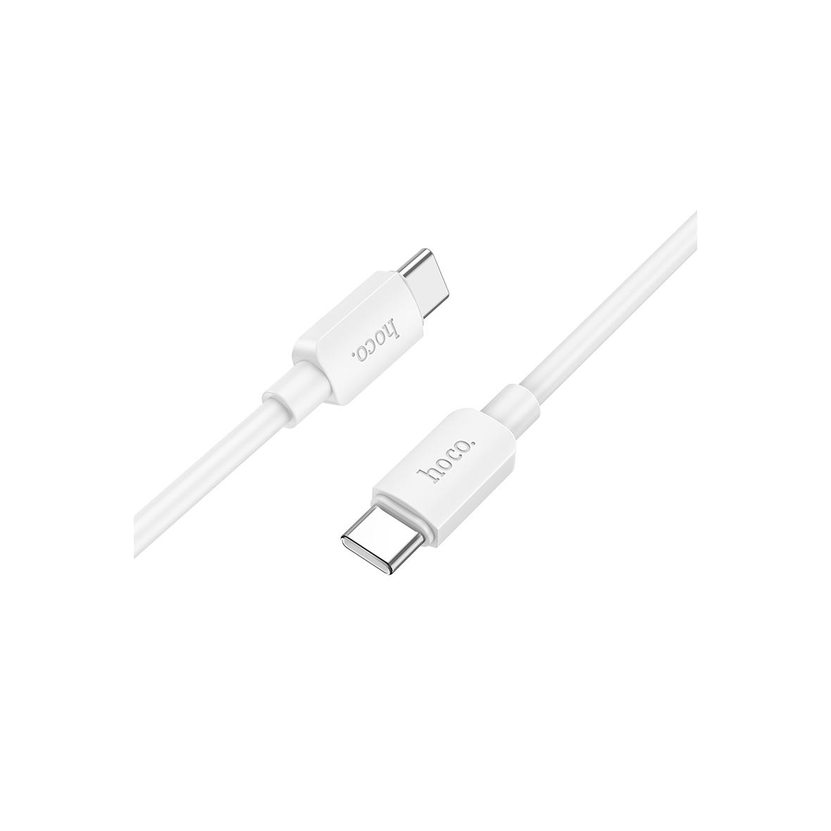 Kabel USB C do USB C Hoco PD 3A 60W 1 m X96 biały