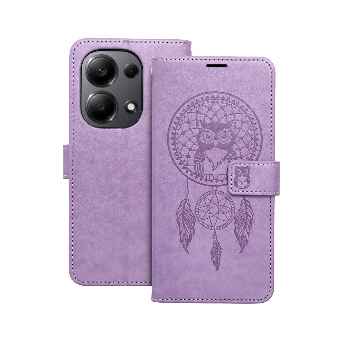 Etui z klapką na Xiaomi Redmi NOTE 13 PRO 4G / POCO M6 PRO 4G Mezzo Book łapacz snów fioletowe