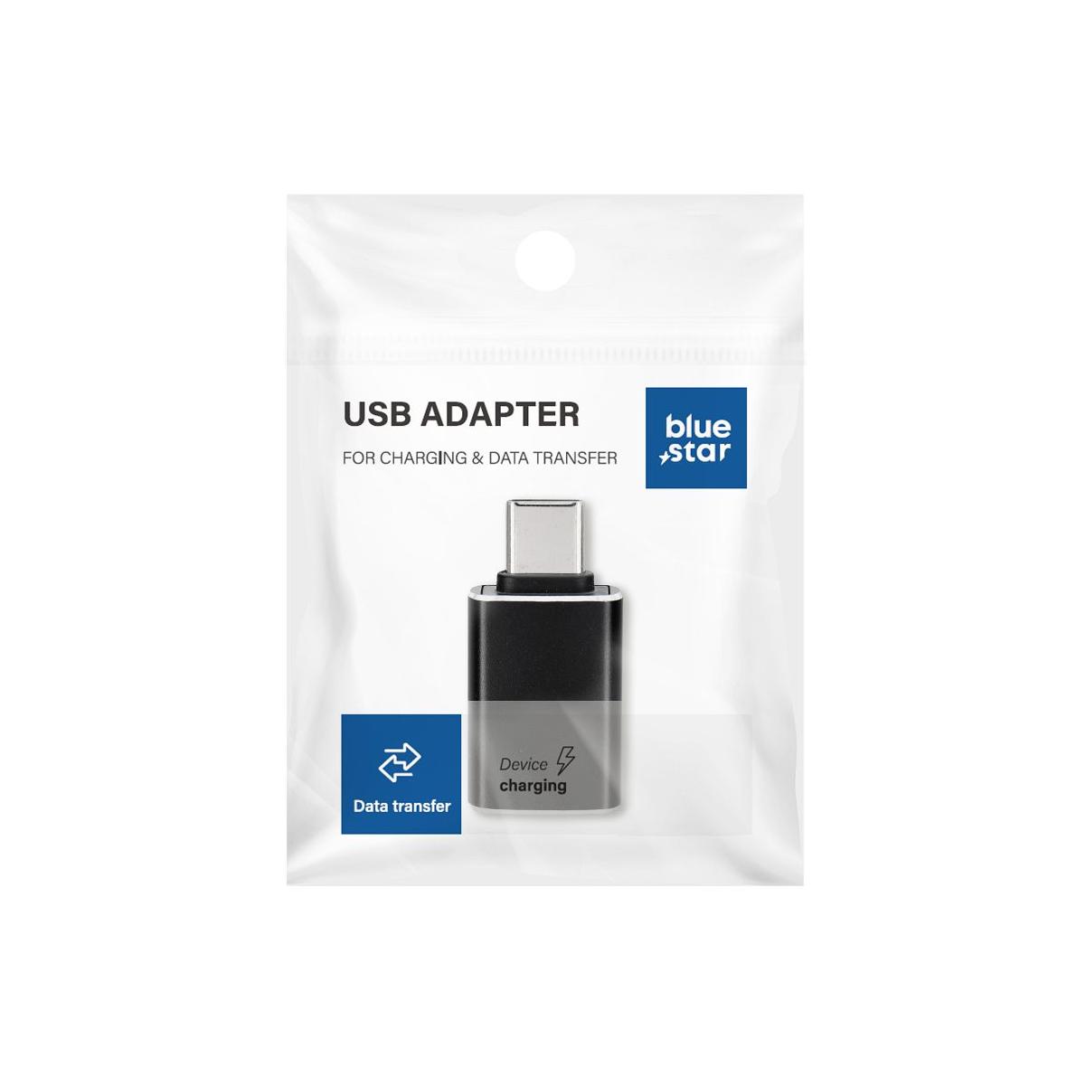 Adapter USB A 3.0 do USB C Blue Star czarny