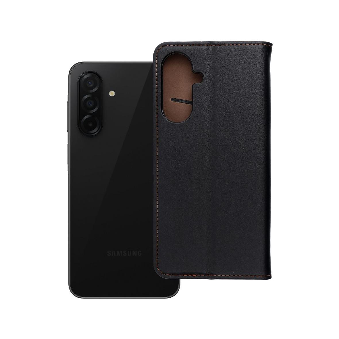 Etui z klapką na Samsung A26 5G Smart Pro Book skórzane czarne