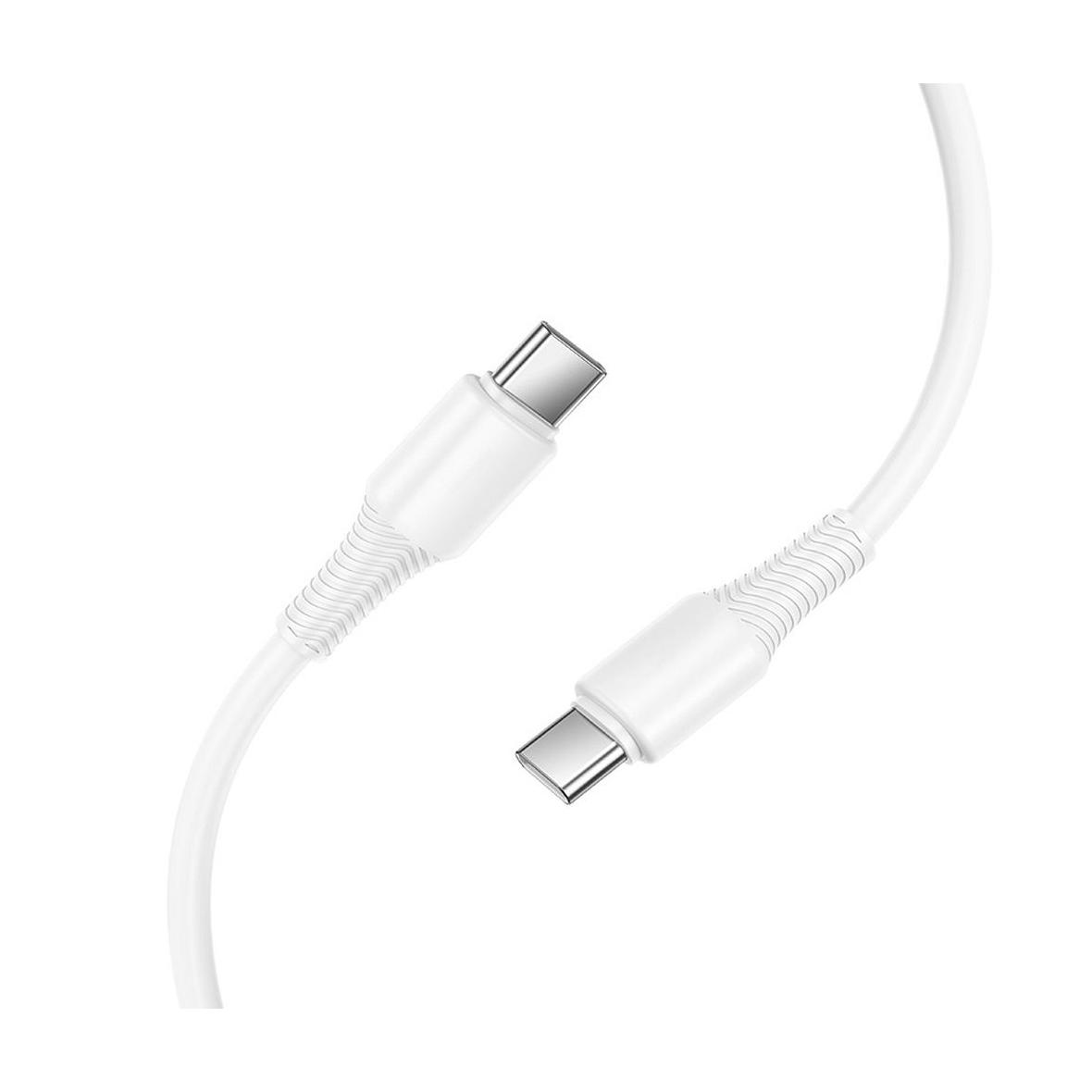 Kabel USB C do USB C Hoco 3A 60W 1 m X120 biały