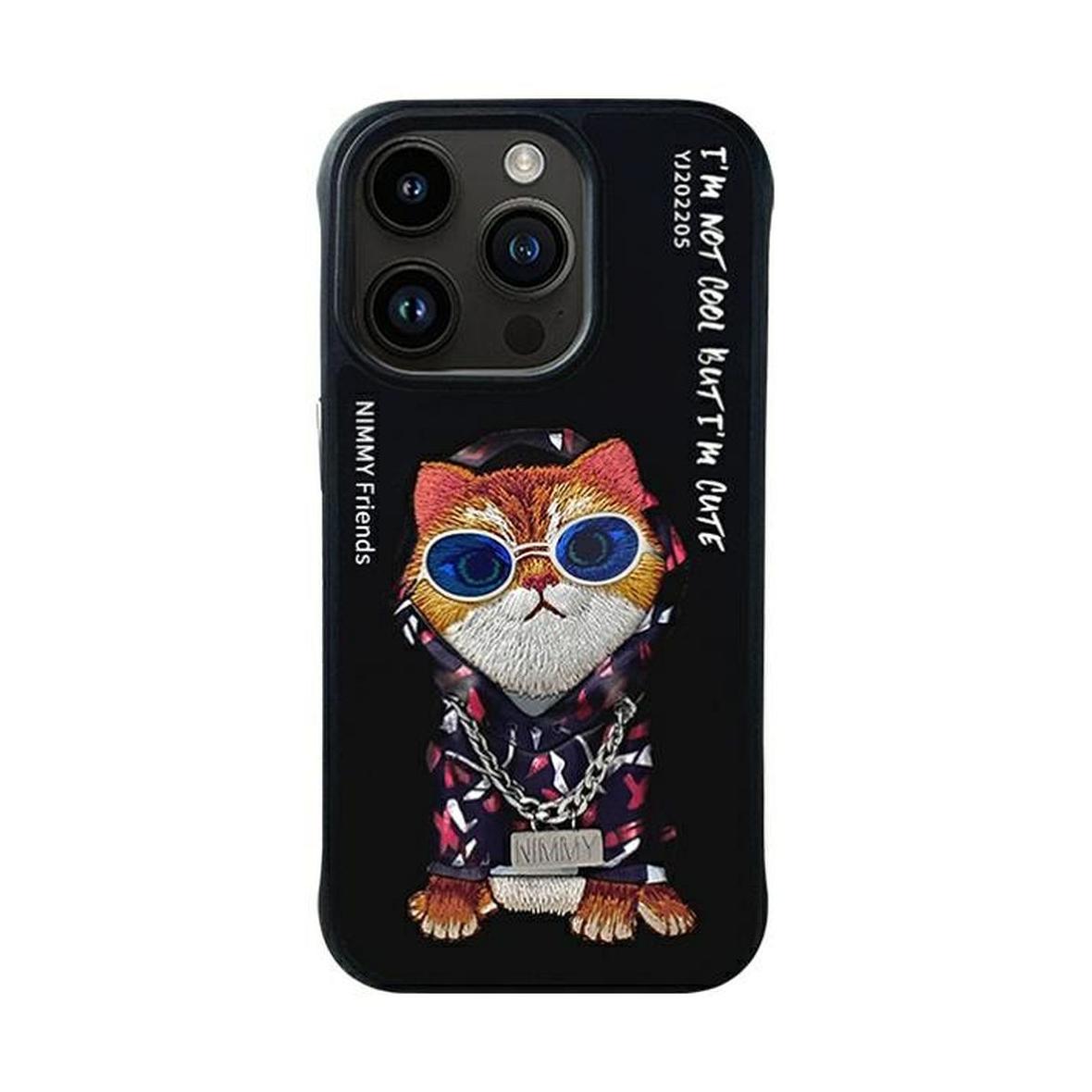 NIMMY futerał GLASSES COOL CAT do IPHONE 15 Pro Max czarny
