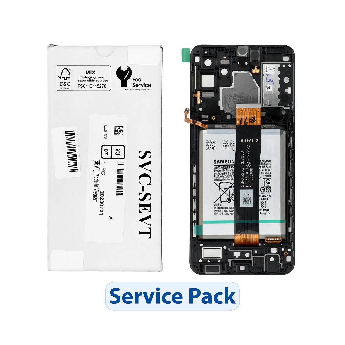 ServicePack Wyświetlacz LCD SAMSUNG A32 5G A326B GH82-25454A z baterią