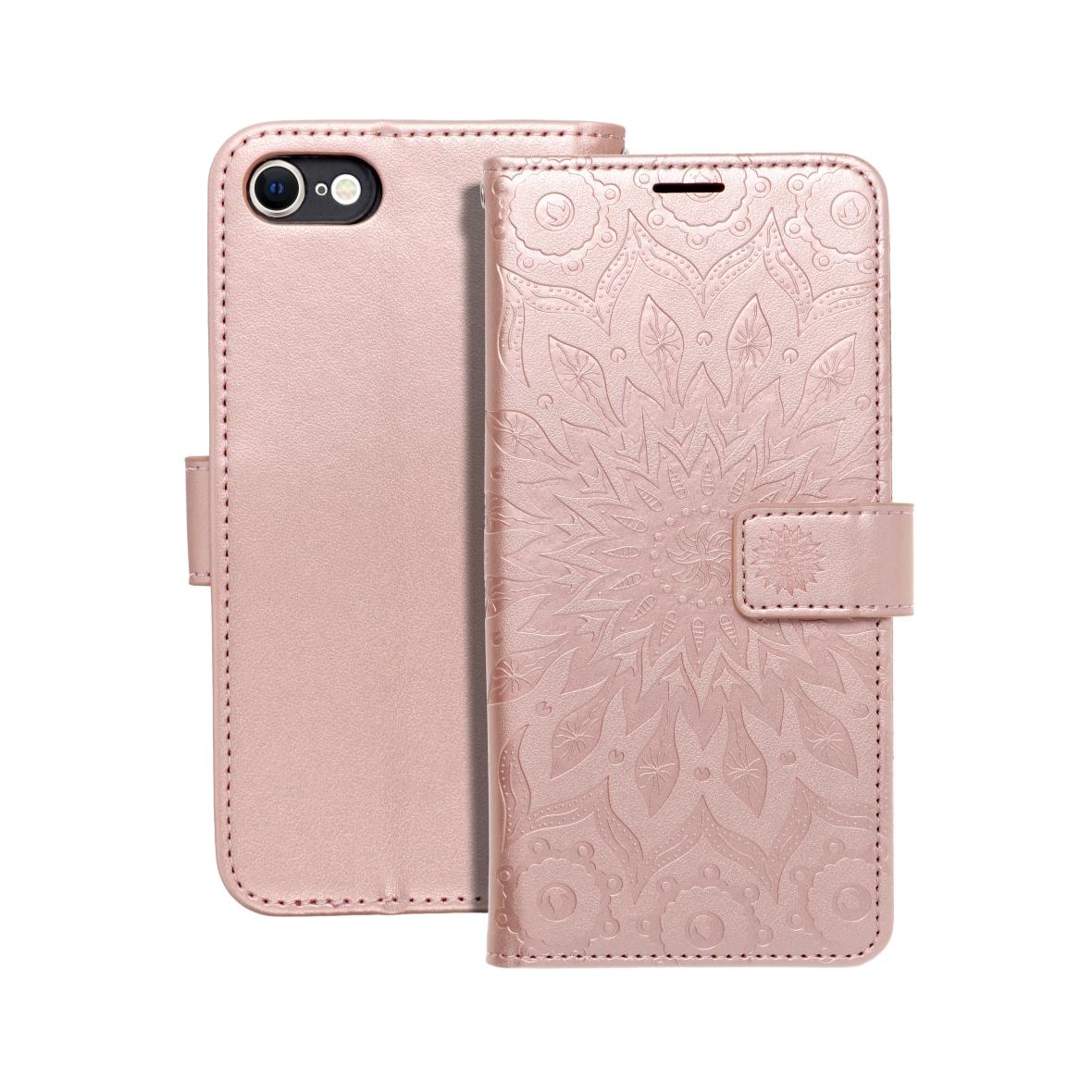 Etui z klapką na iPhone 7 / 8 / SE 2020 / SE 2022 Mezzo Book mandala złoto-różowe