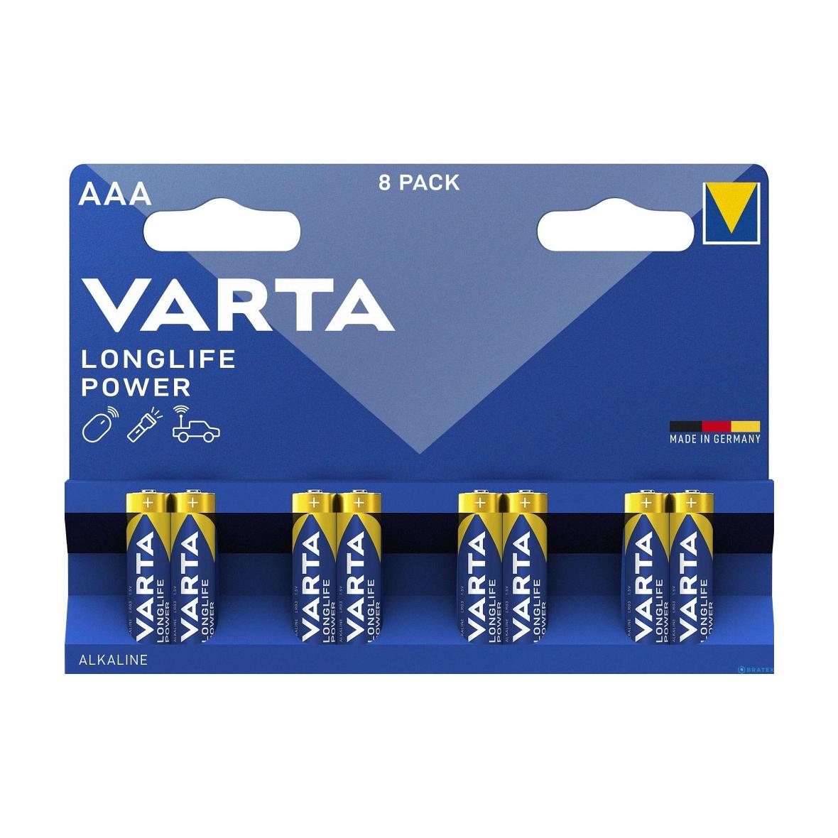 VARTA bateria alkaliczna R3 (AAA) Longlife Power 8 szt