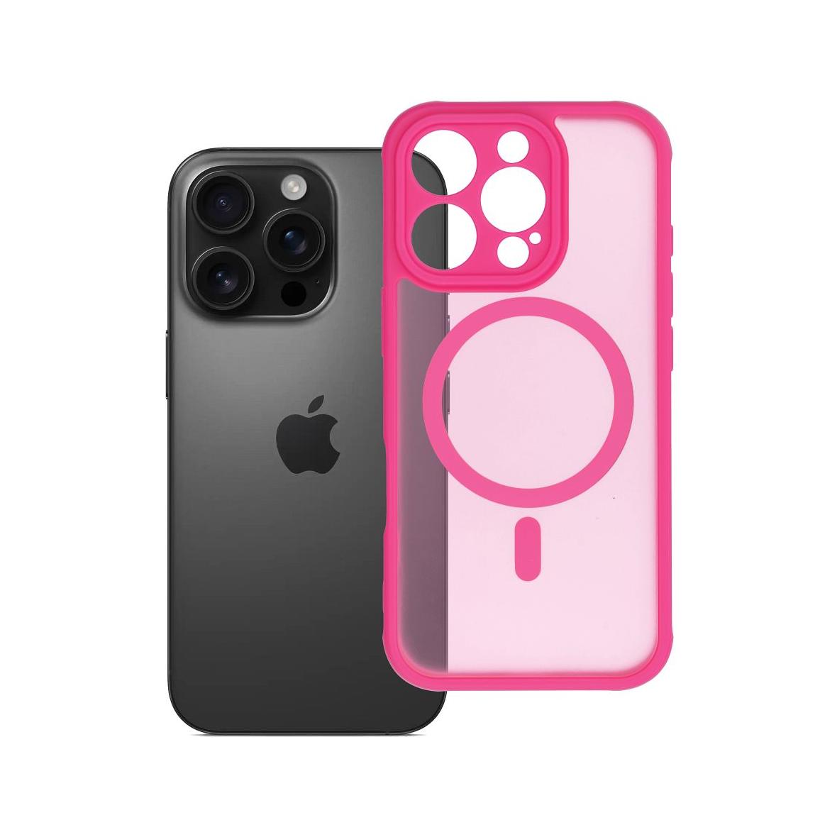 Futerał do iPhone 16 PRO Full Matte Mag Cover zgodny z MagSafe różowy