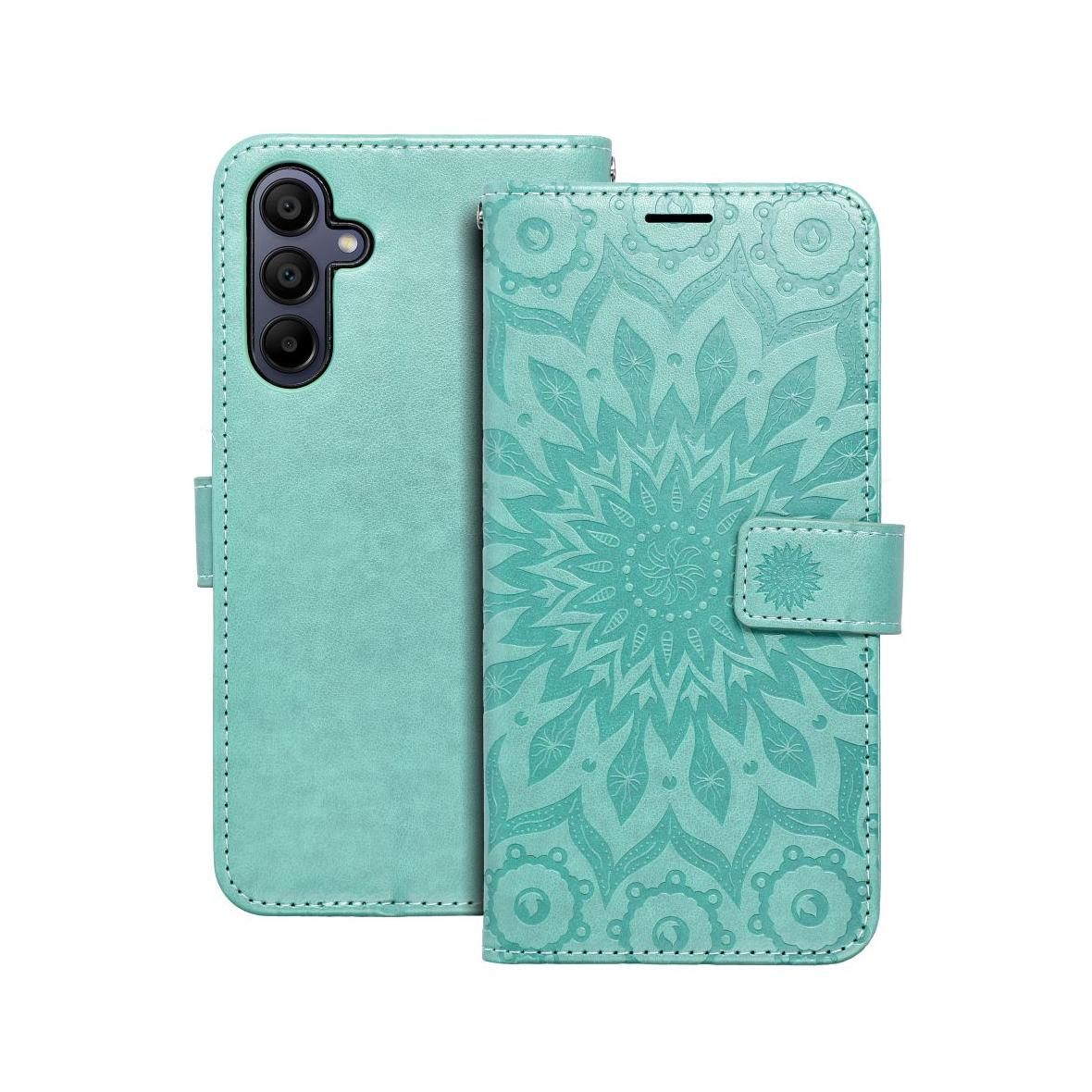 Etui z klapką na Samsung A15 4G / A15 5G Mezzo Book mandala zielone