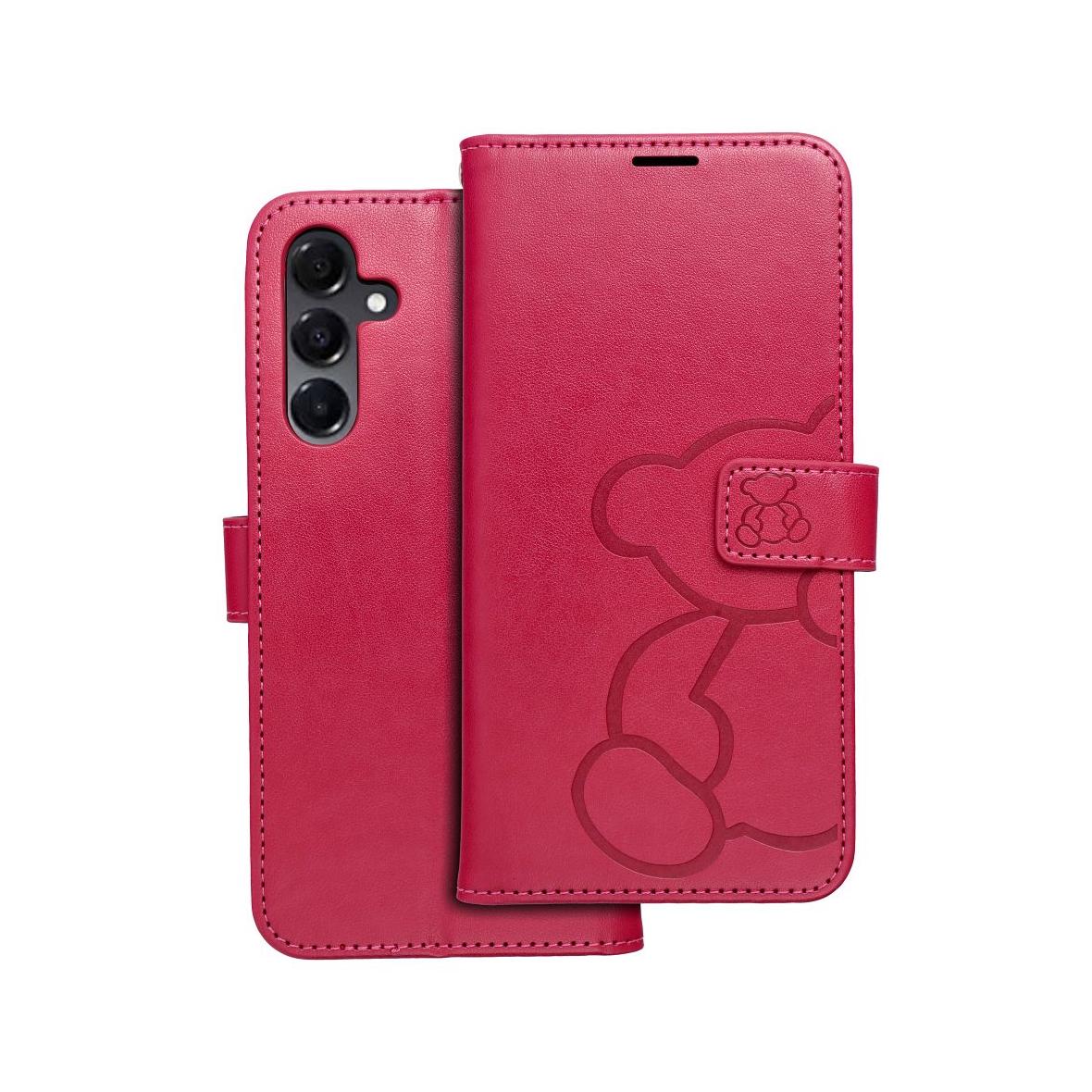 Etui z klapką na Samsung A16 5G Mezzo Book teddy bear magenta