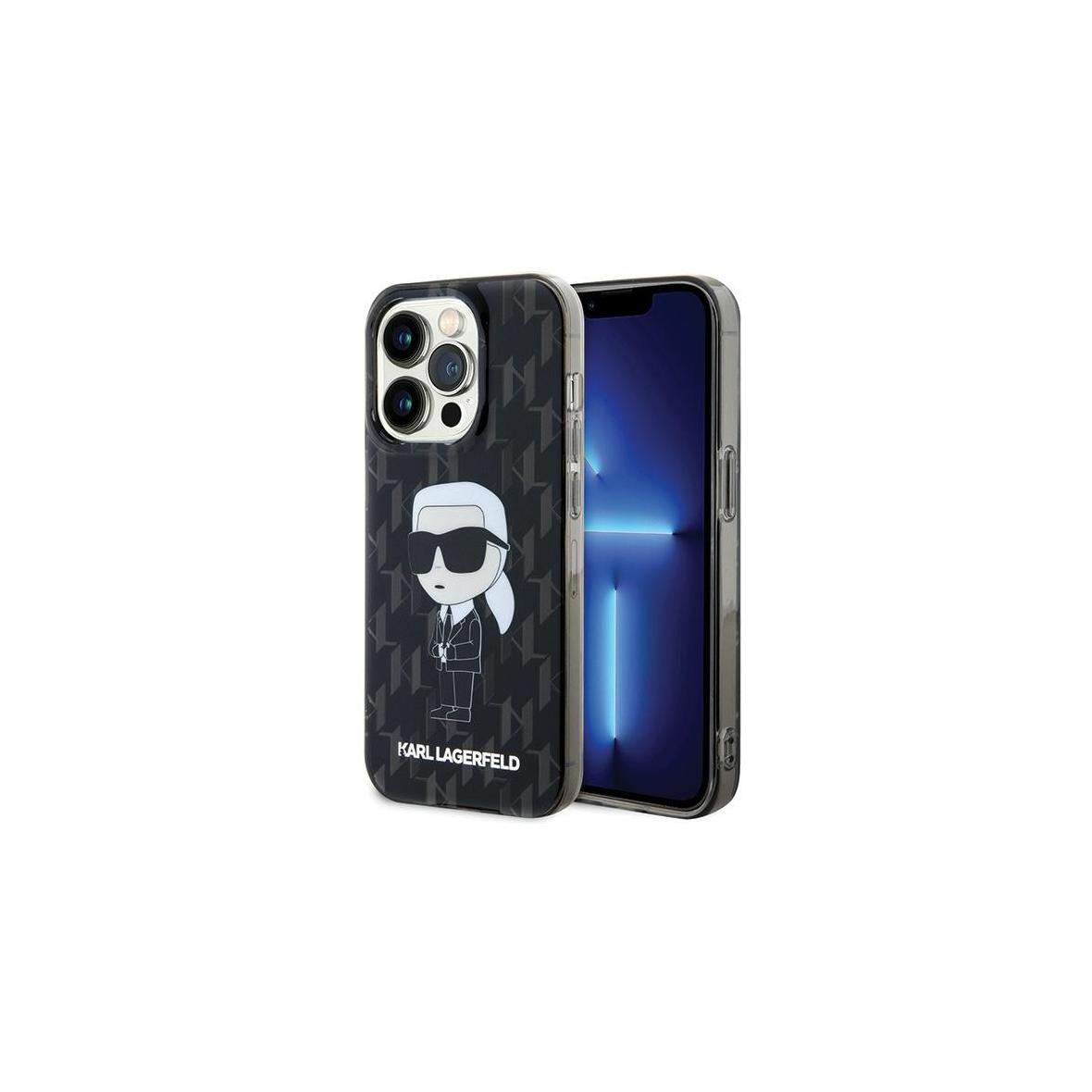KARL LAGERFELD futerał do IPHONE 15 Pro KLHCP15LHNKMKLK (Ikonik Monogram) czarny
