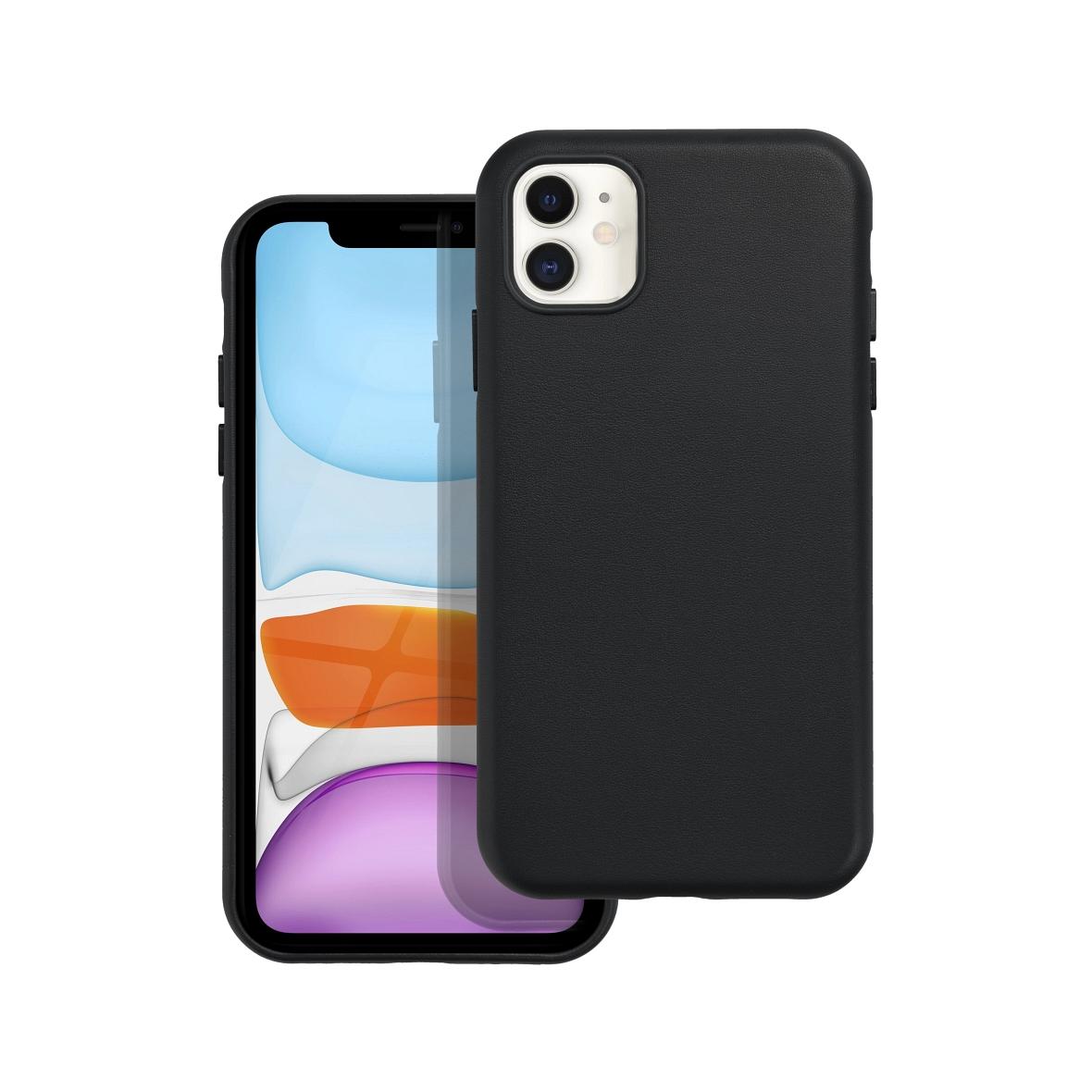 Futerał LEATHER MAG COVER kompatybilny z MagSafe do IPHONE 11 czarny