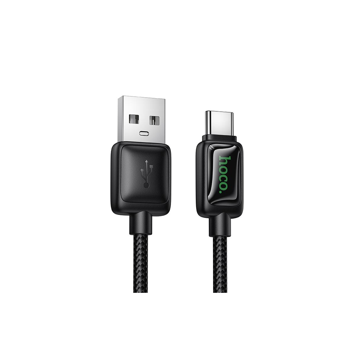 Kabel USB A do USB C Hoco 3A 1,2 m z LCD U146 czarny