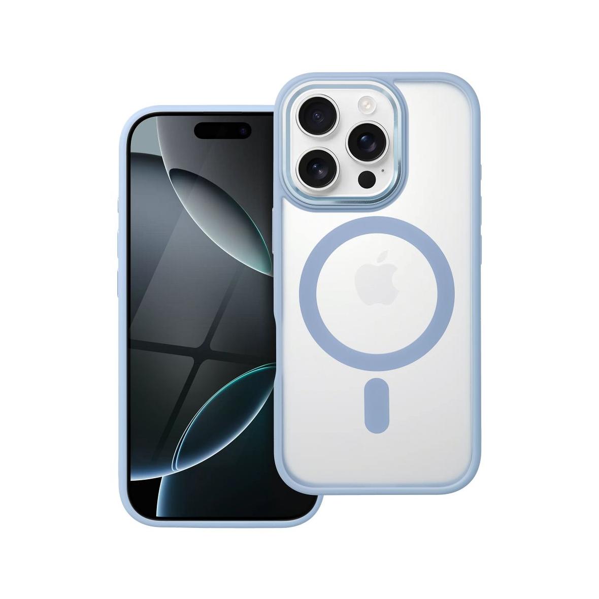 Futerał do iPhone 16 PRO Matte Mag Cover zgodny z MagSafe niebieski