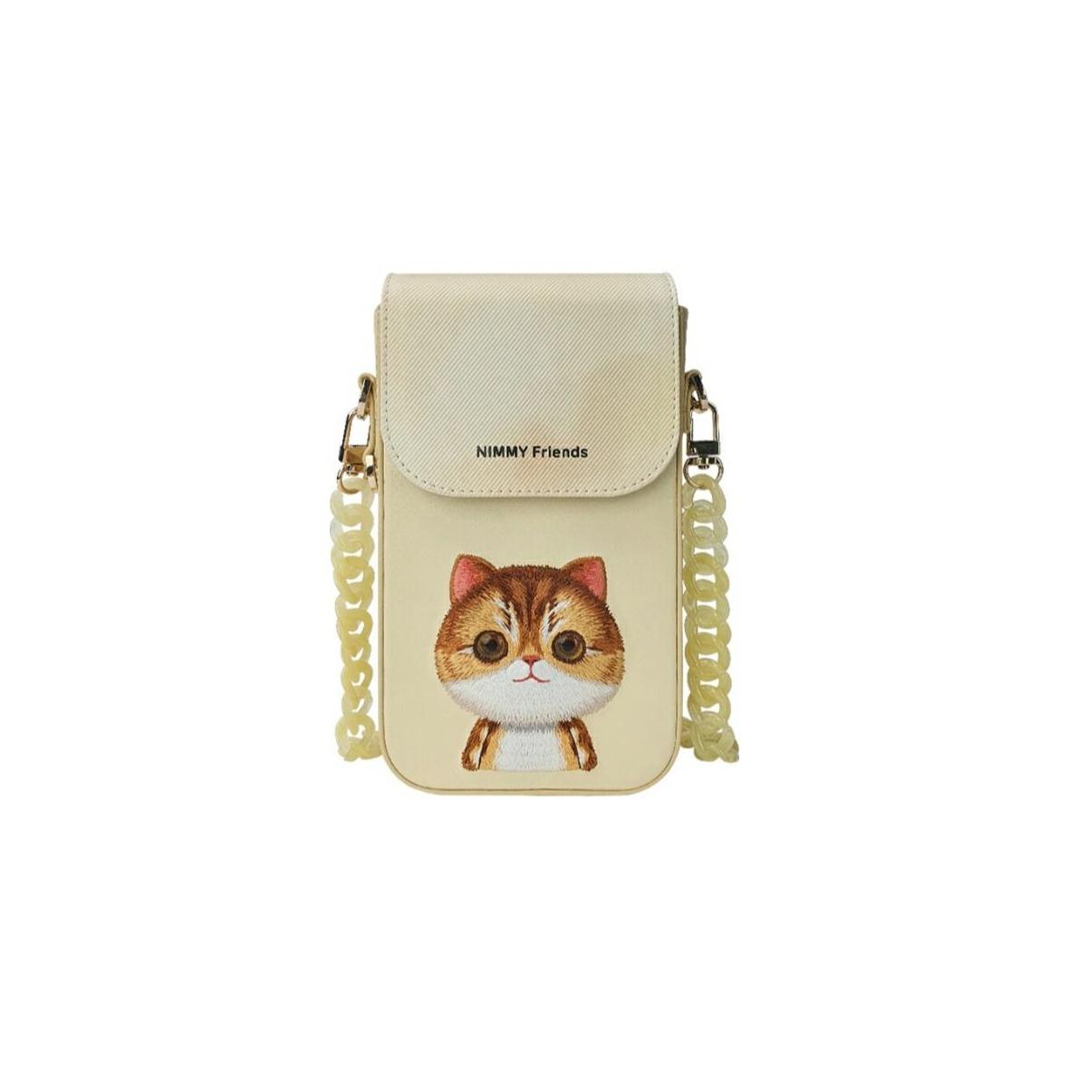 NIMMY torebka na telefon BIG EYED PET 2.0 Cat khaki