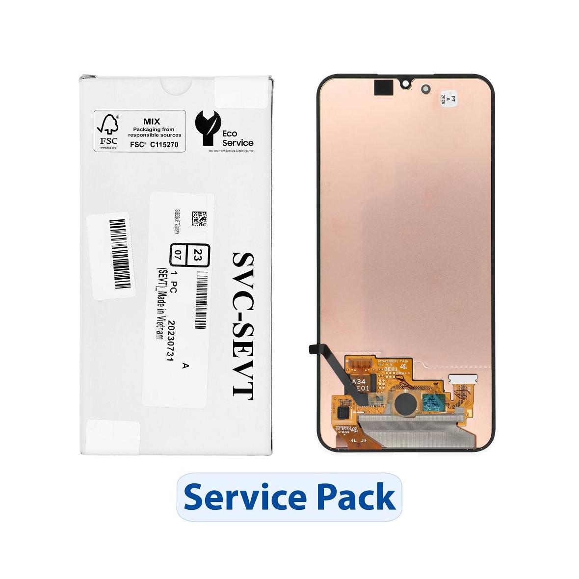 ServicePack Wyświetlacz LCD do SAMSUNG A34 5G A346B GH82-31235A Bez ramki