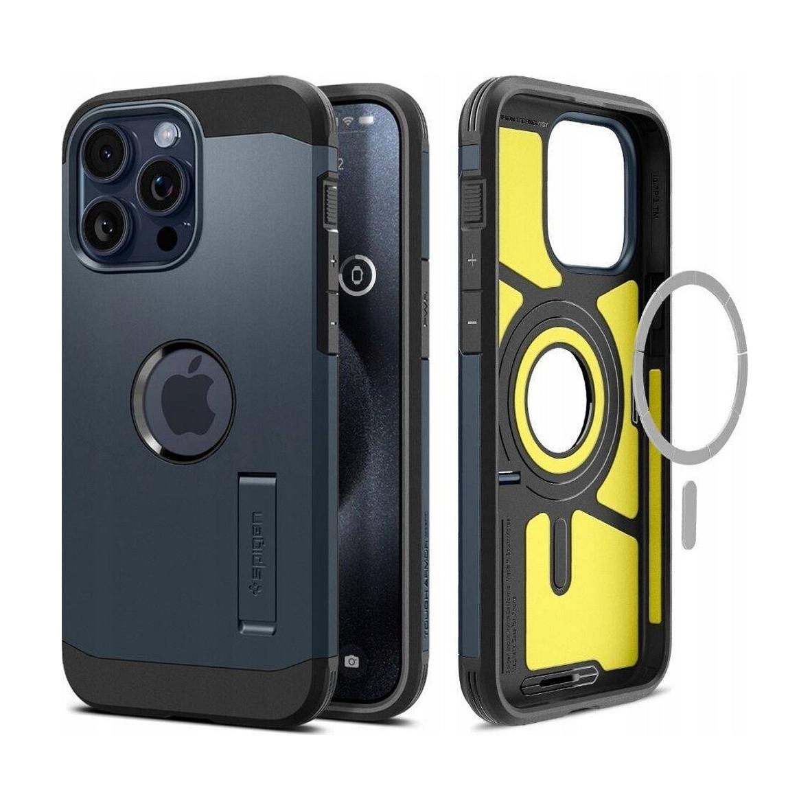 SPIGEN futerał TOUGH ARMOR MAG kompatybilny z MagSafe do IPHONE 16 Pro Max metal slate