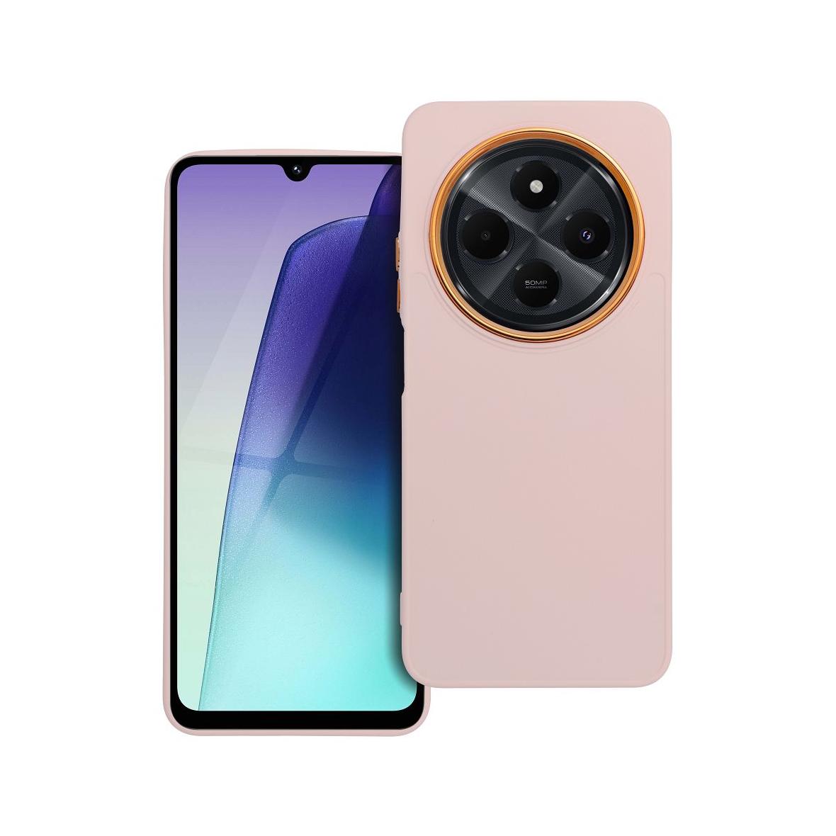 Futerał do Xiaomi Redmi 14C Frame pudrowy róż