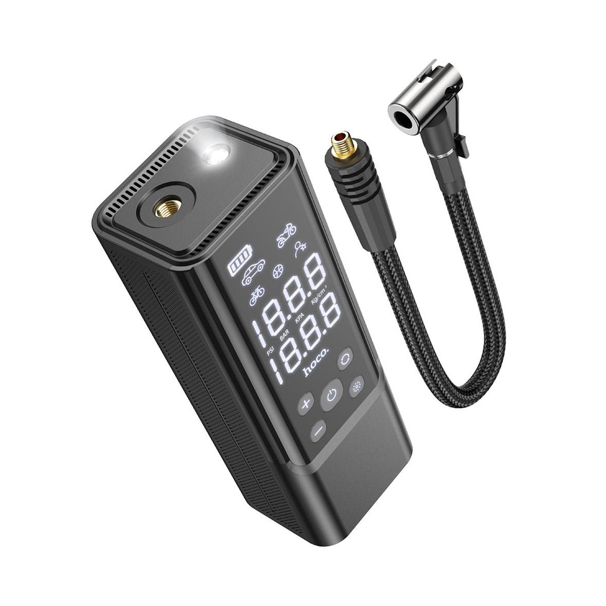 Kompresor samochodowy Hoco bezprzewodowy 5000mAh ZP7 czarny