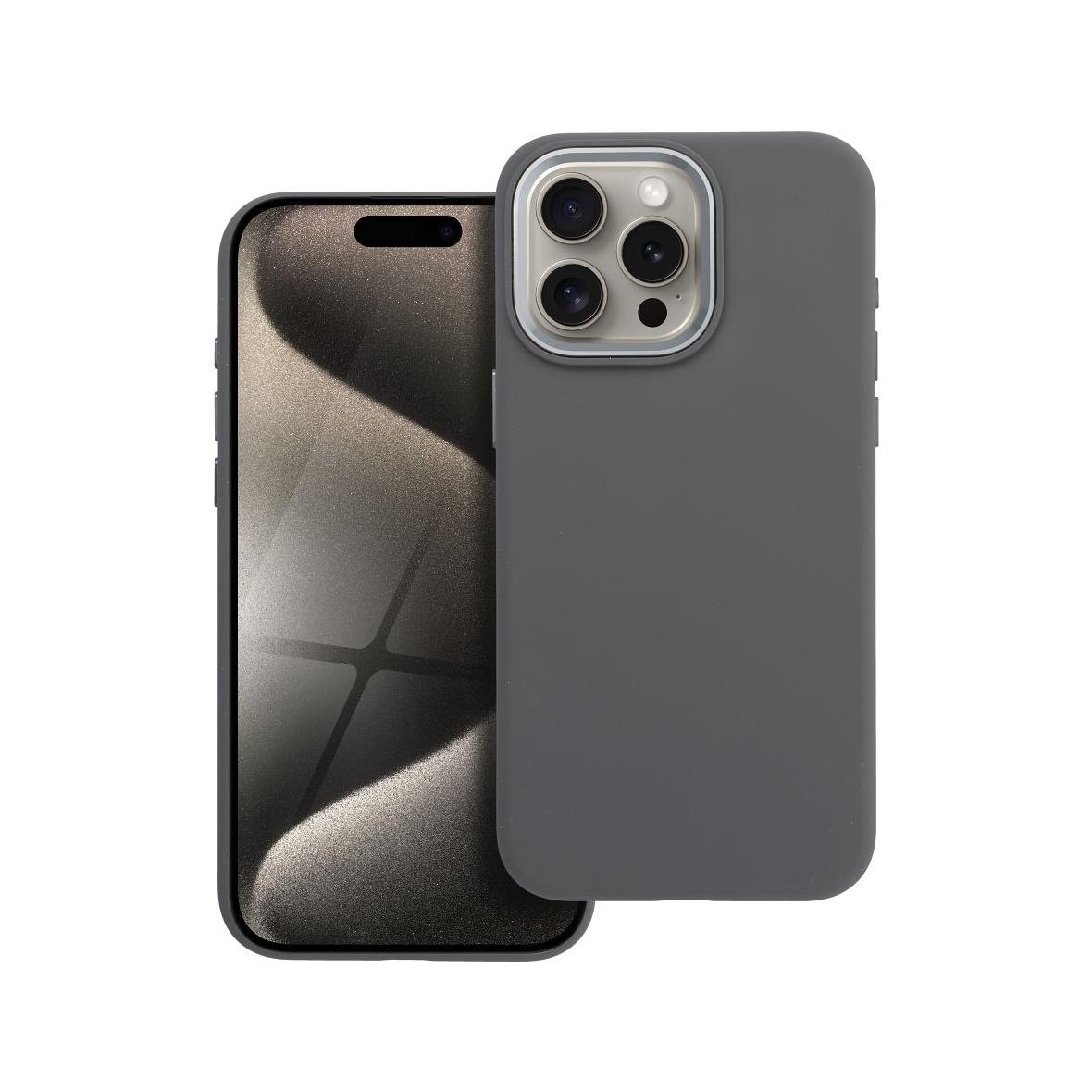 Etui na iPhone 15 PRO MAX Forcell F-Protect Frame Premium zgodny z MagSafe szary 0INT