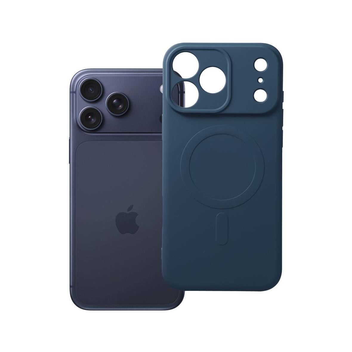 Futerał do iPhone 17 PRO MAX Silicone Mag Cover zgodny z MagSafe niebieski