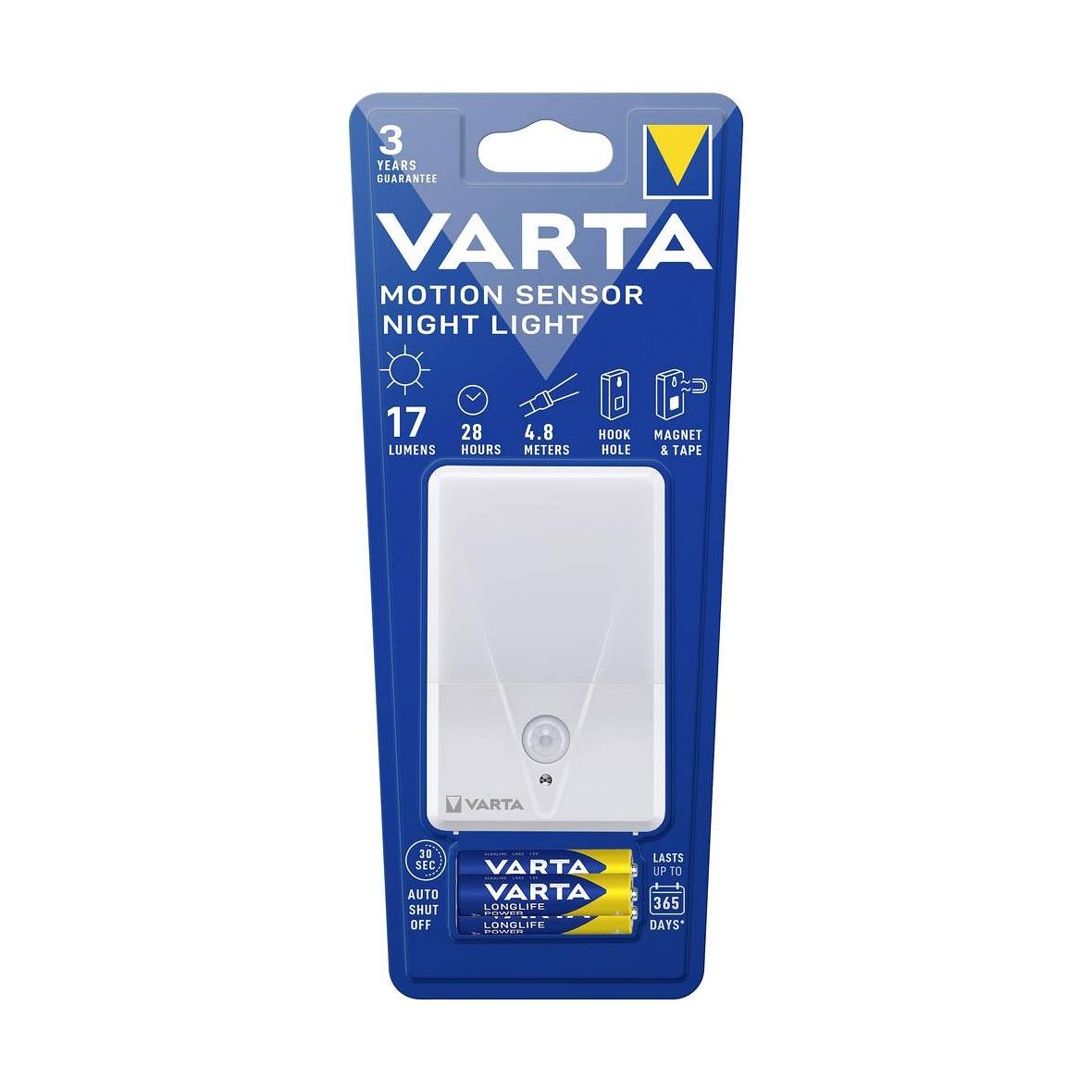 VARTA lampka nocna z czujnikiem ruchu (Motion sensor night lamp) 16624 + 3 x bateria R3 (AAA)
