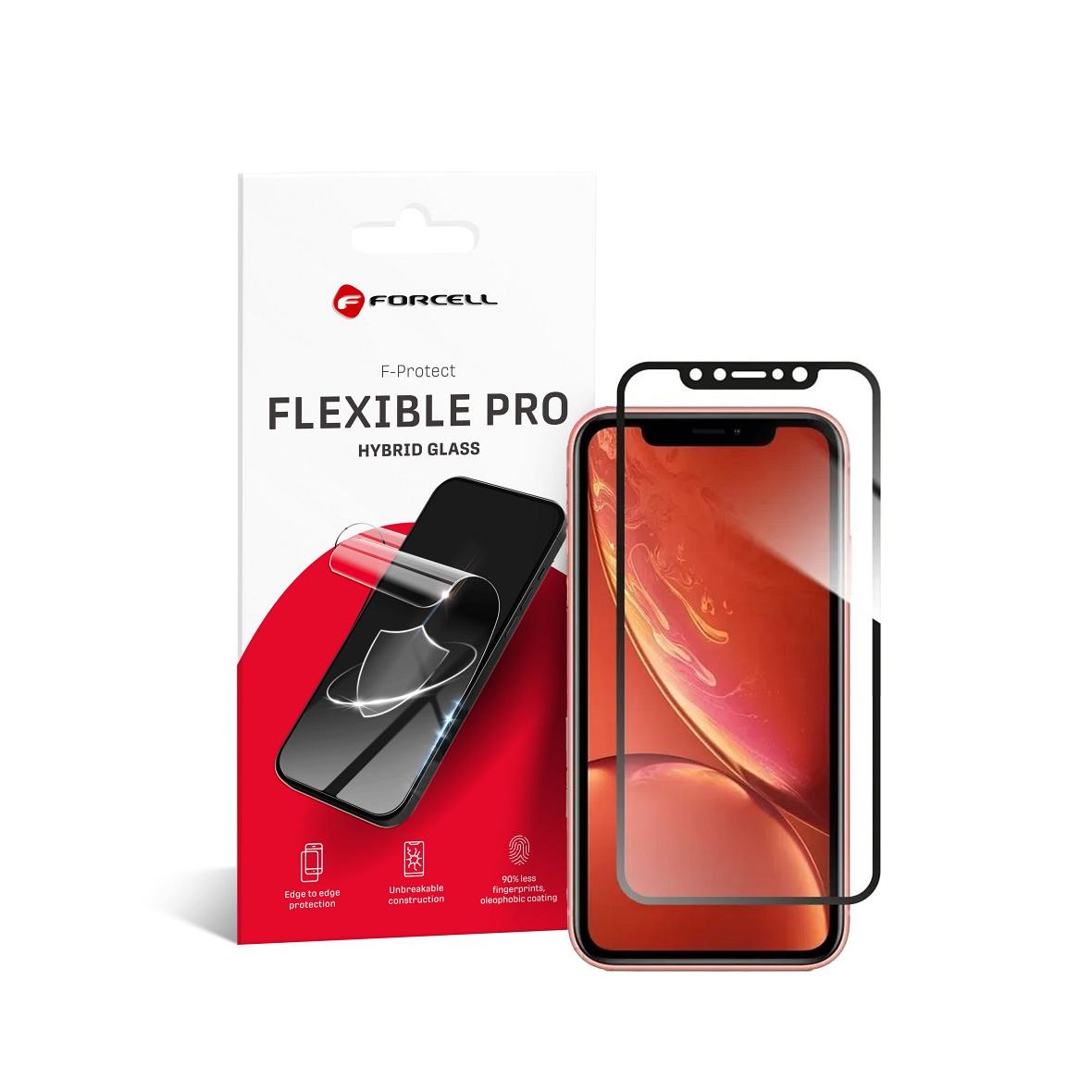 Szkło hybrydowe do iPhone XR / 11 Forcell Flexible 5D czarne