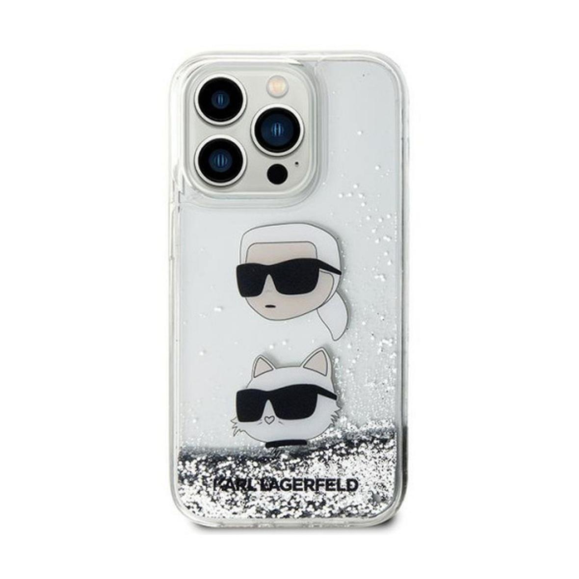 KARL LAGERFELD futerał do IPHONE 11 KLHCN61LDHKCNS (Liquid Glitter KC) biały