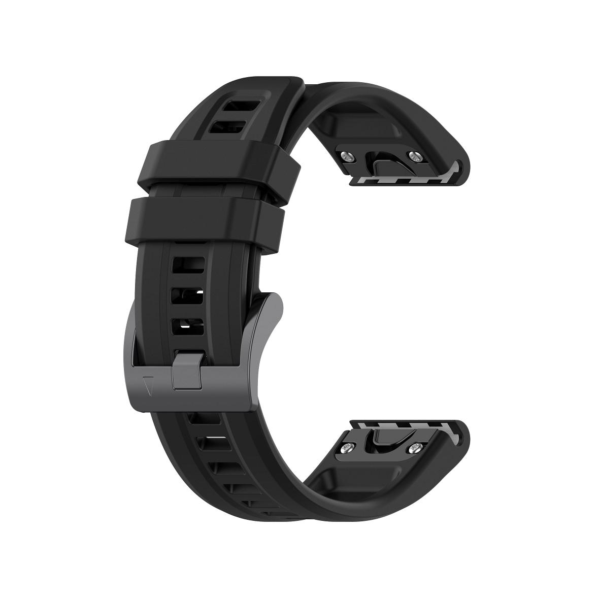 Pasek silikonowy do GARMIN FENIX 3 / 3HR / 5X / 6X / 6X Pro / 7X / 7X Pro czarny (9)