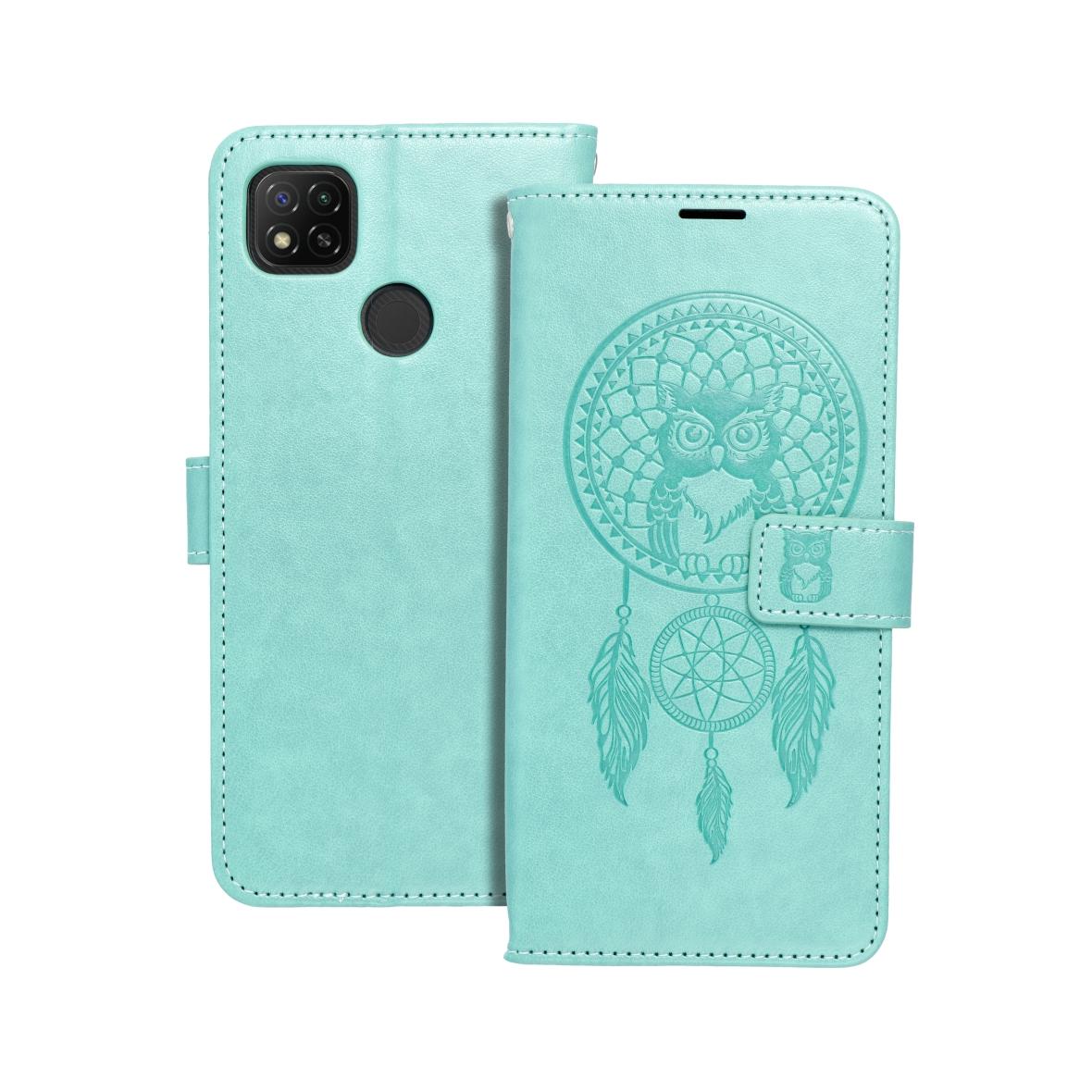 Etui z klapką na Xiaomi Redmi 9C / 9C NFC Mezzo Book łapacz snów zielone