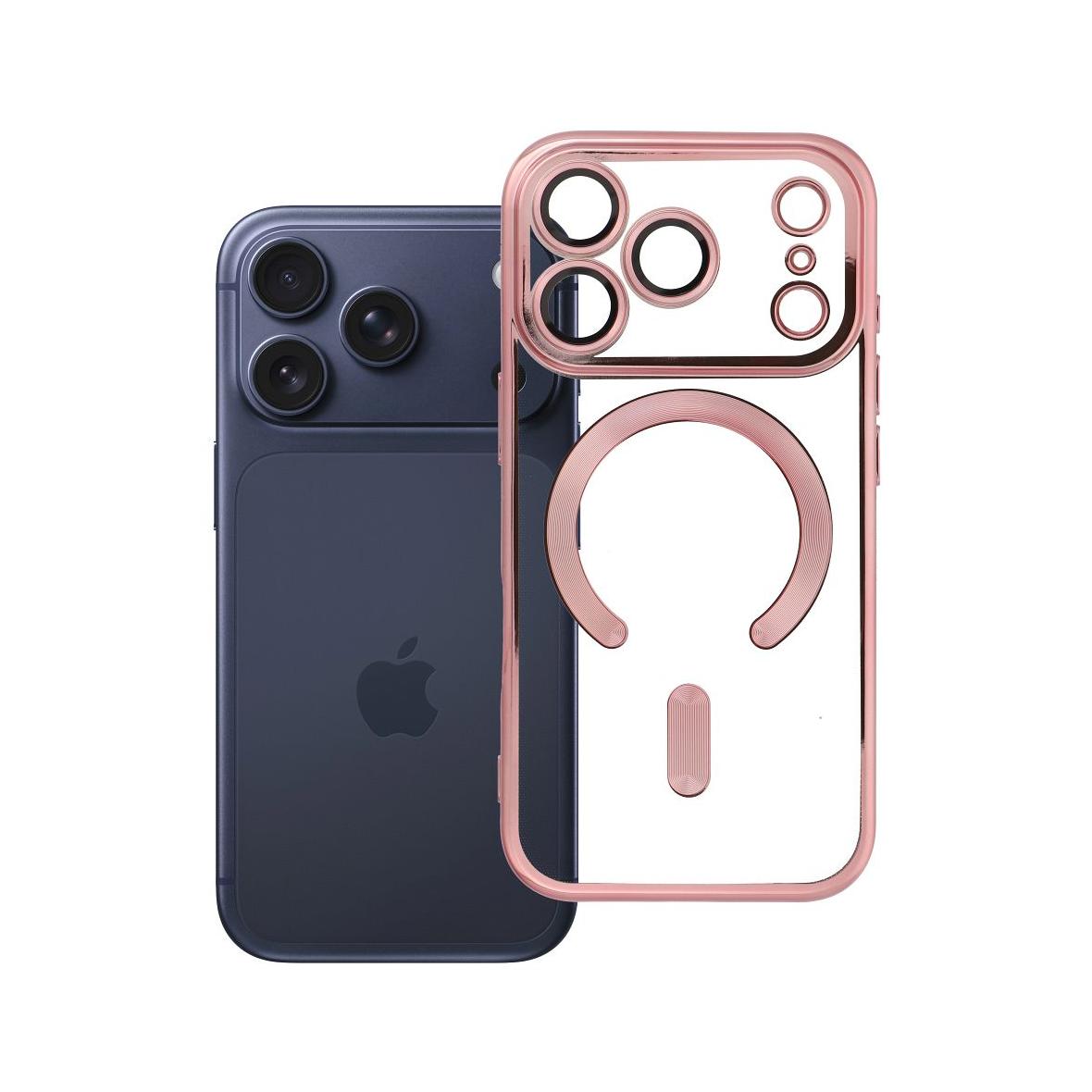Futerał do iPhone 17 PRO Electro Mag Cover zgodny z MagSafe złoty róż