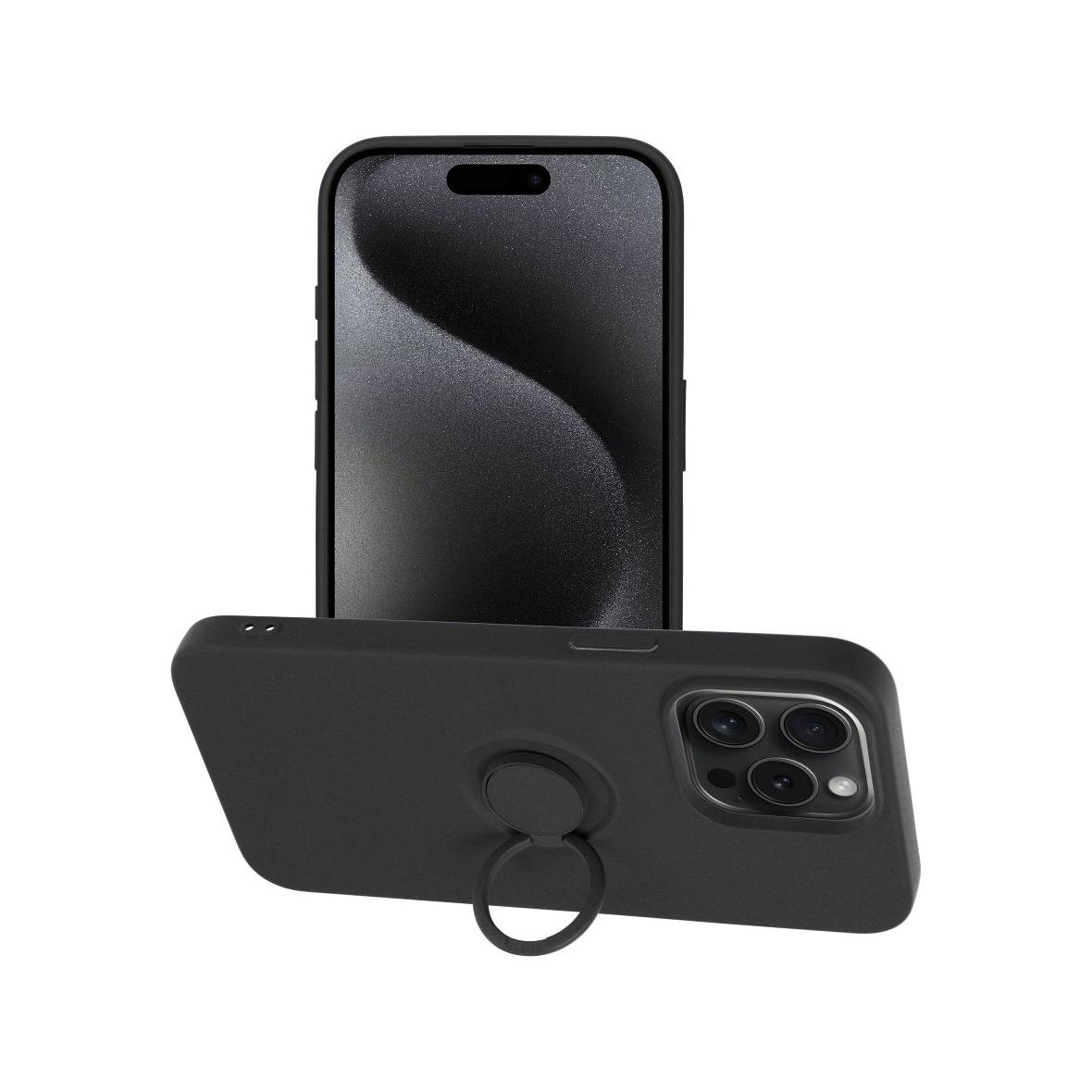 Futerał do iPhone 15 PRO MAX Silicone Ring czarny