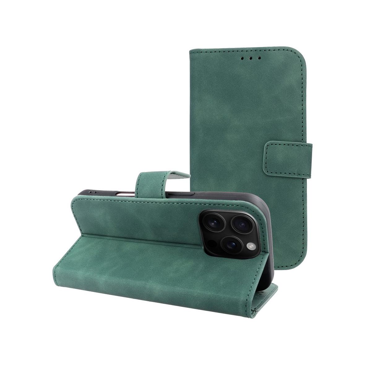 Etui z klapką na iPhone 16 PRO Tender Book zielone