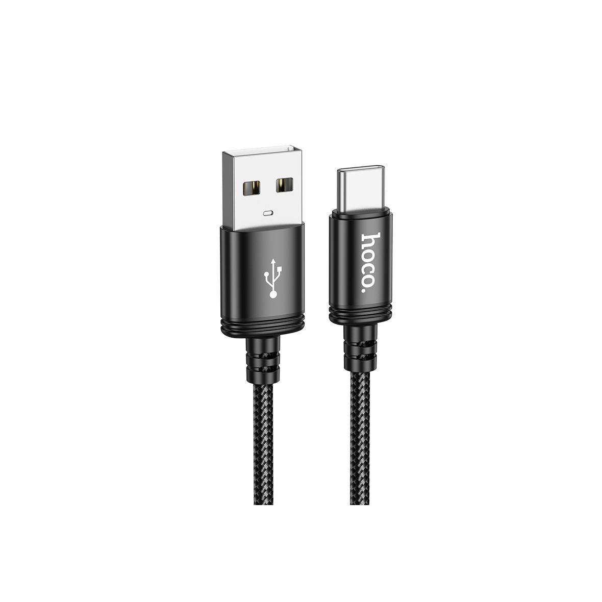 Kabel USB A do USB C Hoco 3A 2 m X89 czarny