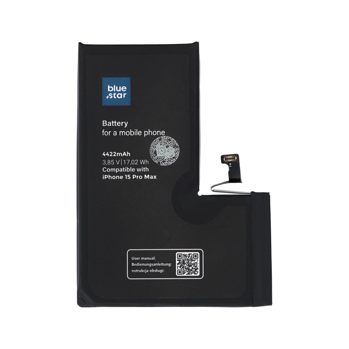 Bateria do iPhone 15 PRO MAX 4422 mAh Blue Star HQ