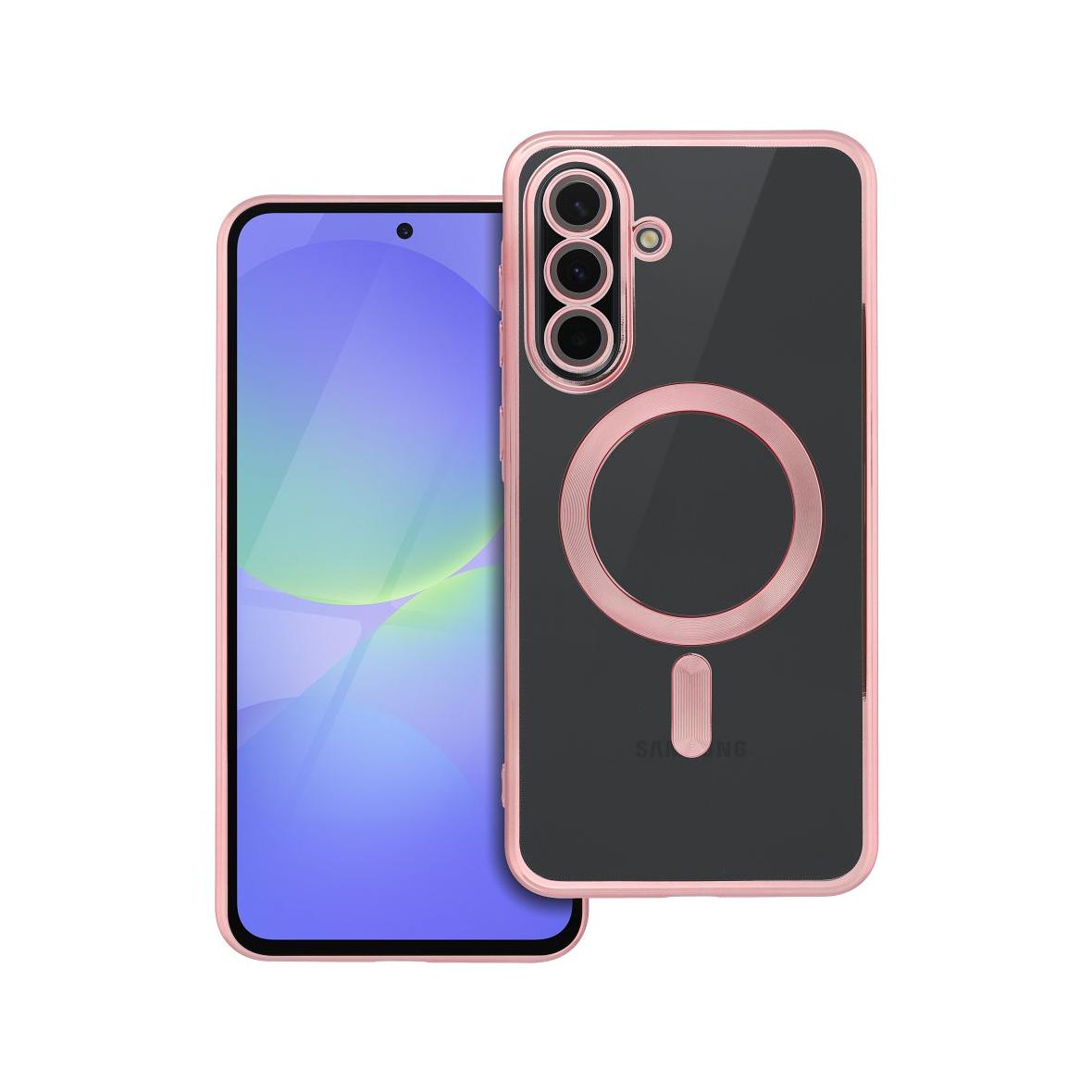 Futerał do Samsung A36 Electro Mag Cover zgodny z MagSafe złoty róż