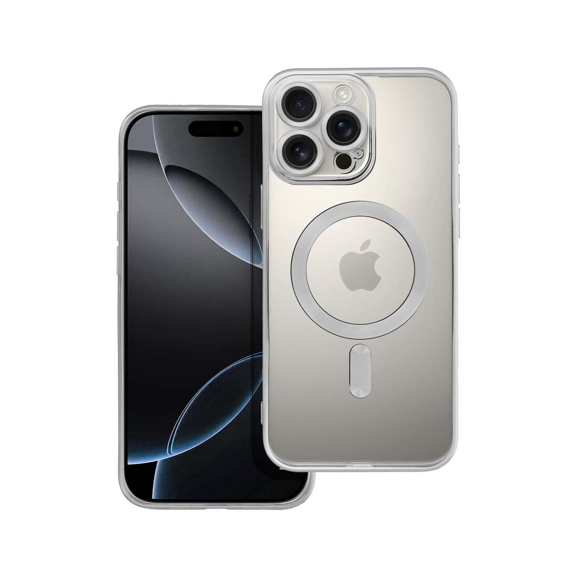 Futerał do iPhone 16 PRO MAX Electro Mag Cover zgodny z MagSafe srebrny