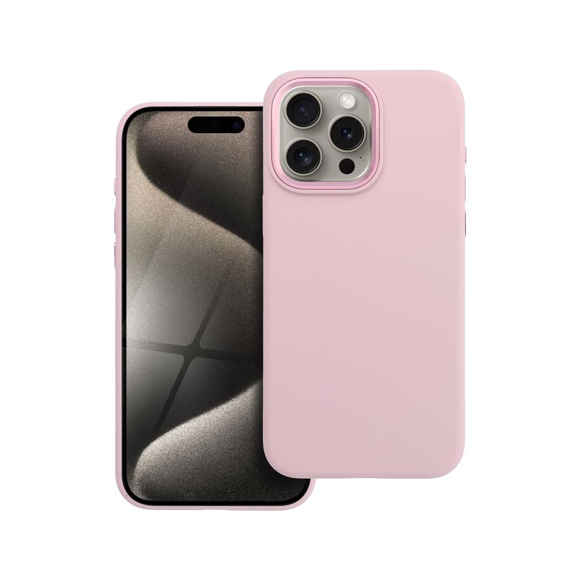 Etui na iPhone 15 PRO MAX Forcell F-Protect Frame Premium zgodny z MagSafe różowy 0INT