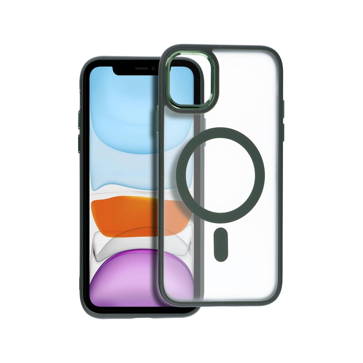 Futerał MATTE MAG COVER kompatybilny z MagSafe do IPHONE 11 zielony