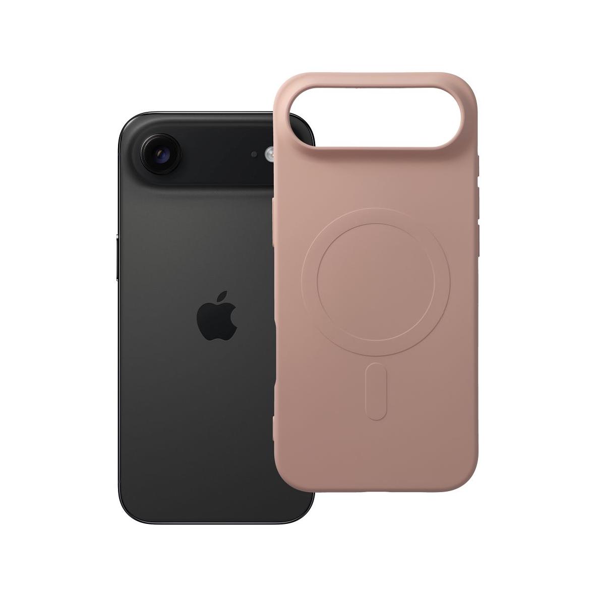 Futerał do iPhone 17 AIR Silicone Mag Cover zgodny z MagSafe (big hole) różowy
