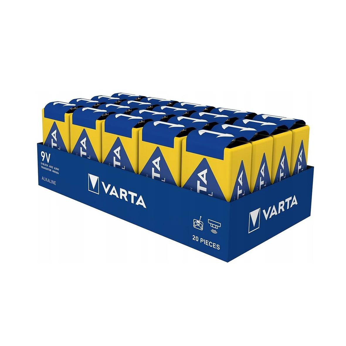 VARTA bateria alkaliczna R9 (6LR61) 9V Industrial Pro 20 szt