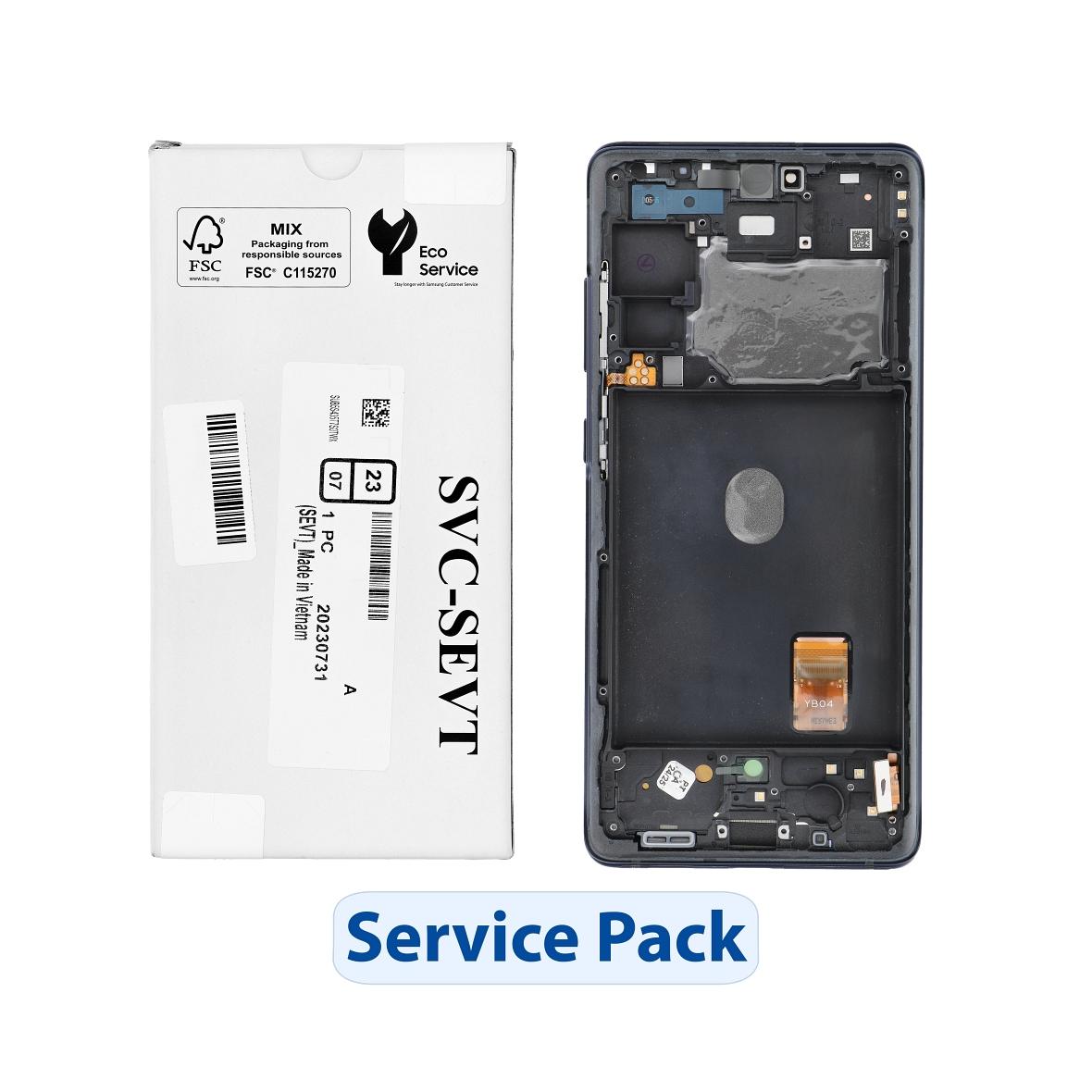 ServicePack Wyświetlacz LCD SAMSUNG S20 FE 4G 5G GH82-24219A Blue