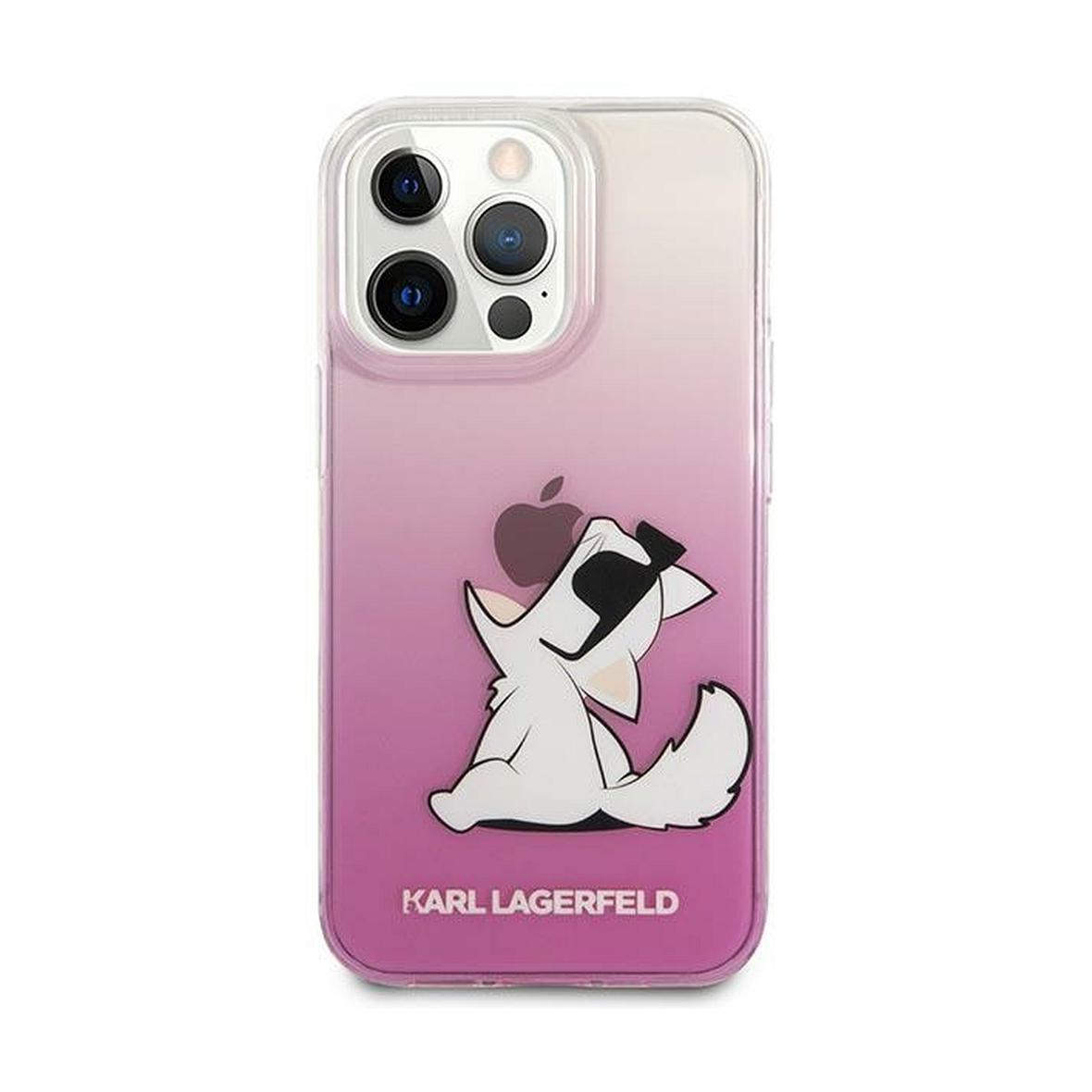 Oryginalne Etui KARL LAGERFELD Hardcase KLHCP14LCFNRCPI do iPhone 14 PRO (Choupette Eat / różowy)