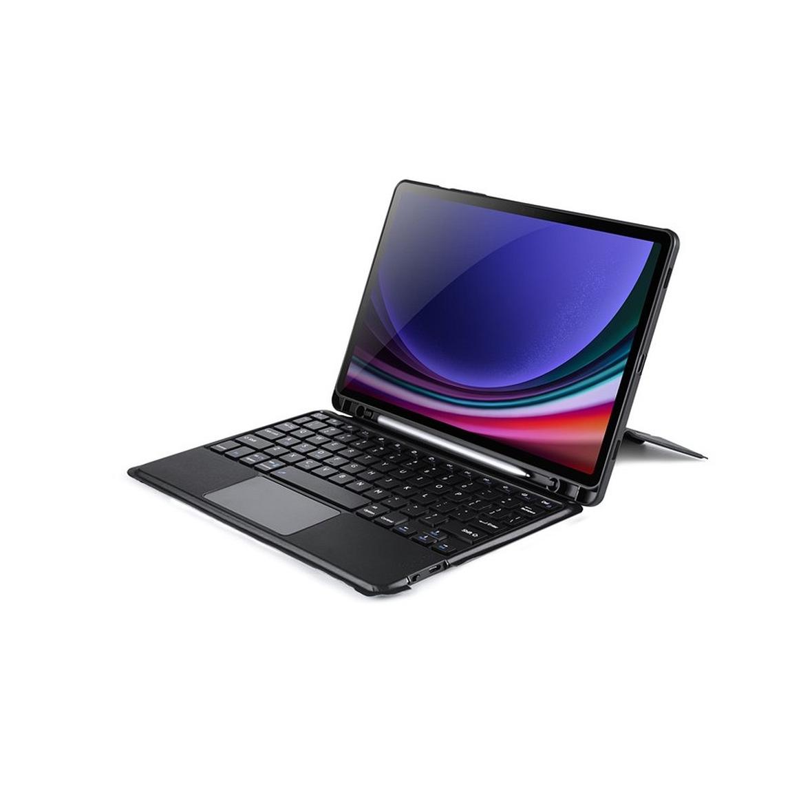 DUX DUCIS etui DK składane z klawiaturą bezprzewodową do SAMSUNG Tab S9/S9FE/S10FE czarne