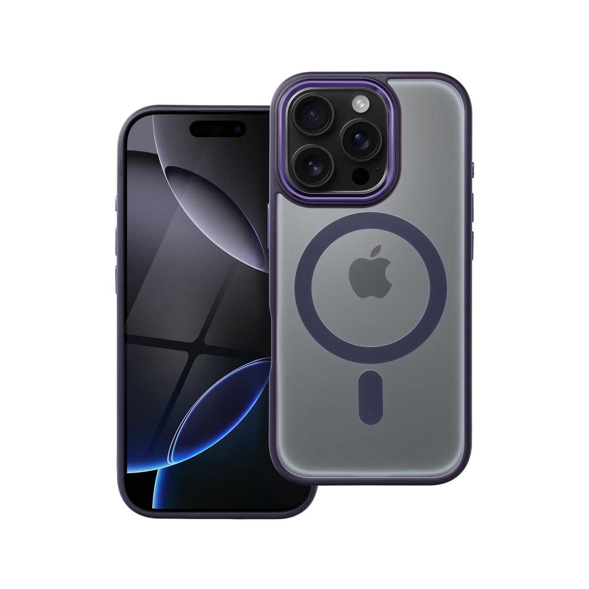 Futerał do iPhone 16 PRO Matte Mag Cover zgodny z MagSafe fioletowy