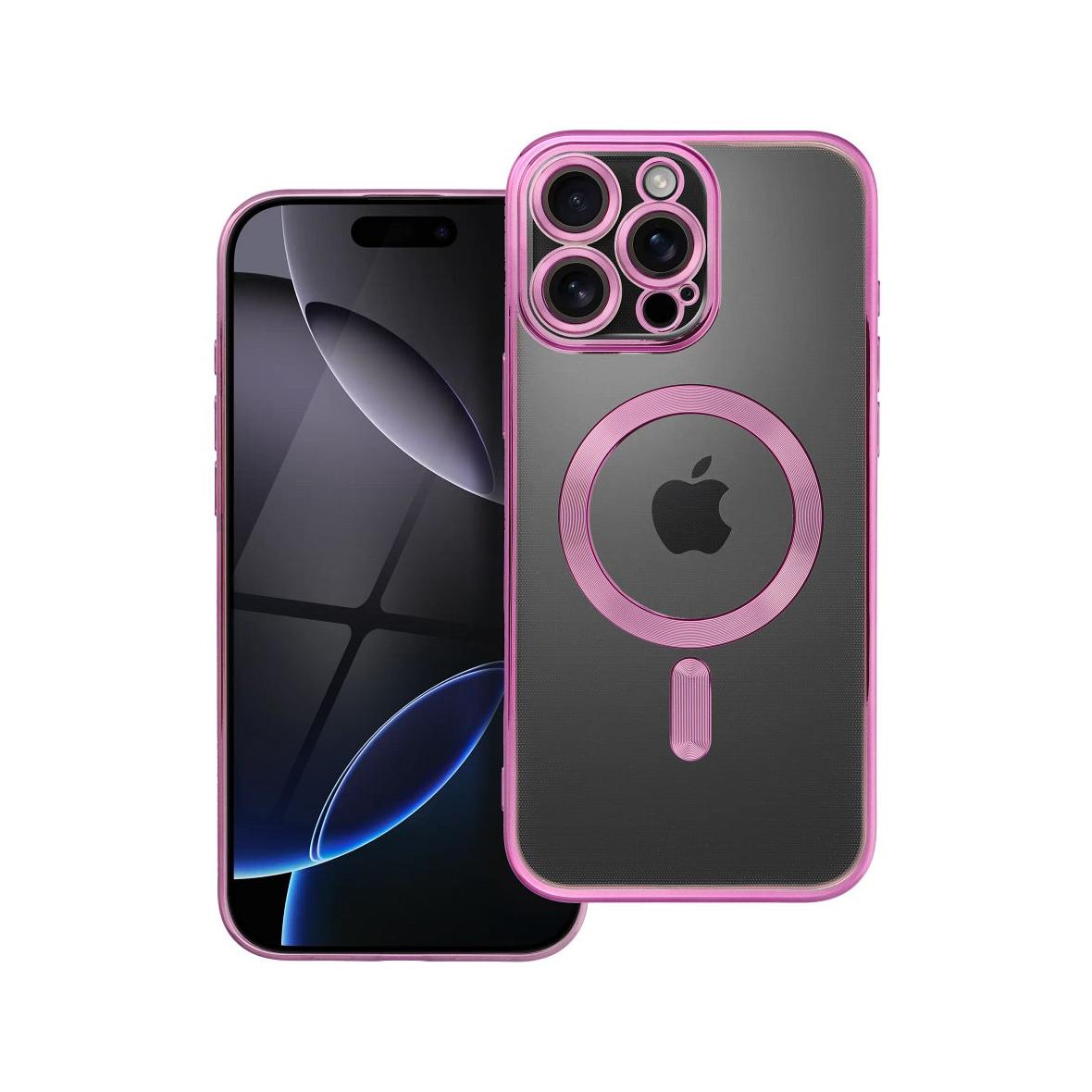 Futerał do iPhone 16 PRO MAX Electro Mag Cover zgodny z MagSafe różowy