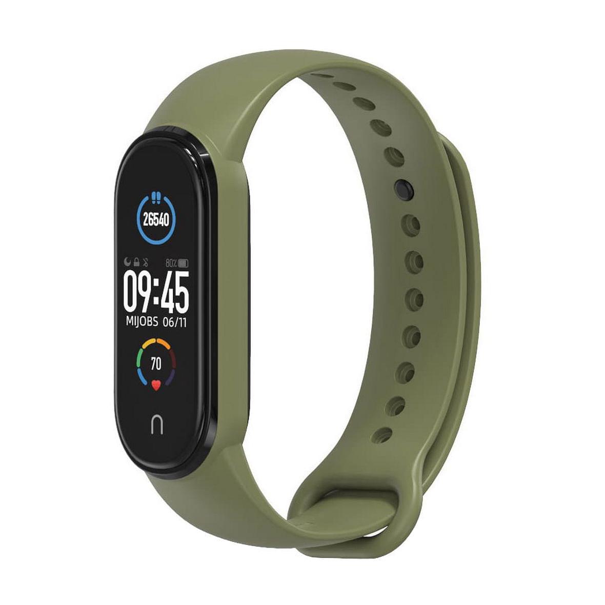 Pasek silikonowy do XIAOMI Mi Band 5 / 6 / 7 zielony (08)